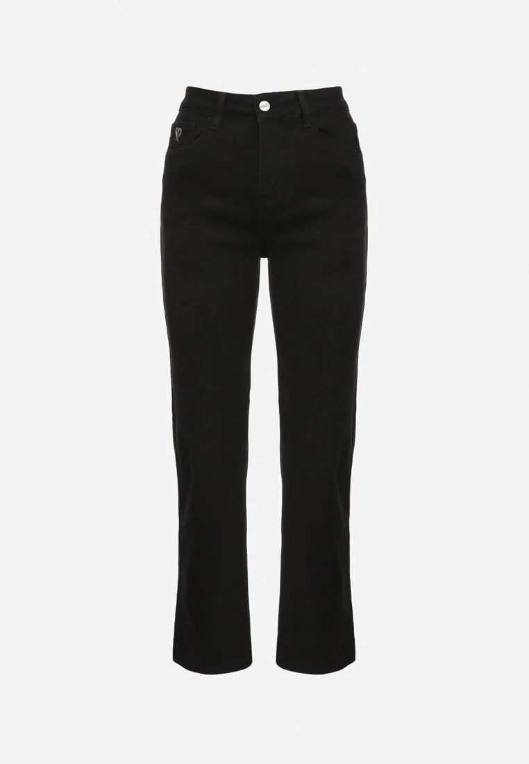 Jean droit taille haute noir - Image 6