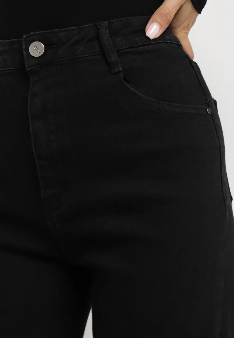 Jean large noir en coton et taille haute - Image 5