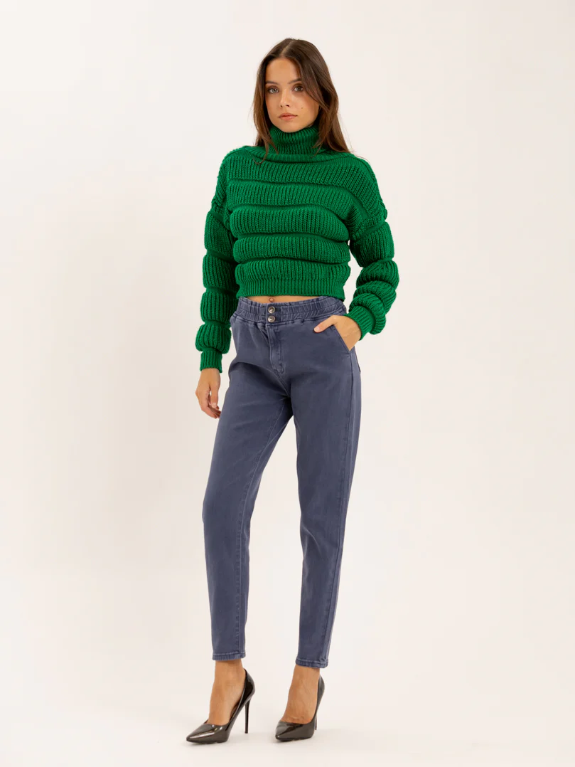 Jean mom fit taille élastique - Image 5