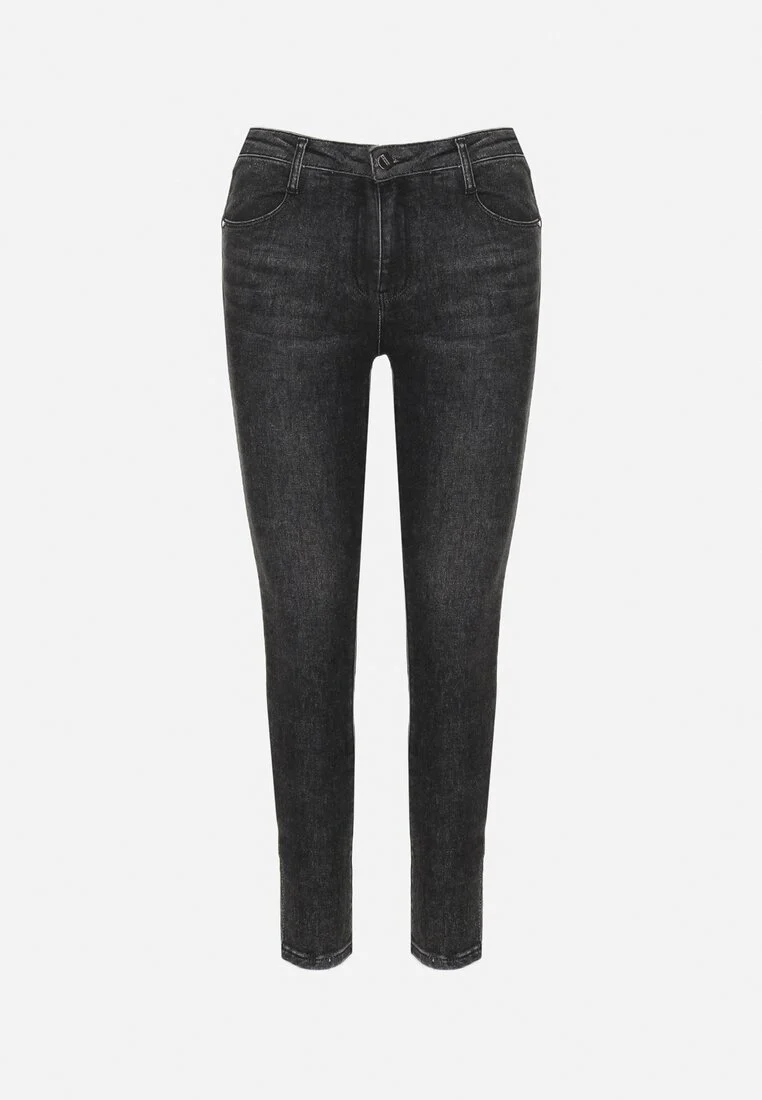 Jean mom fit taille haute gris - Image 6