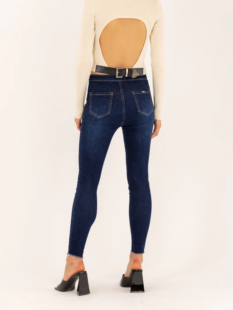 Jean skinny 7/8 ourlet brut - Image 3