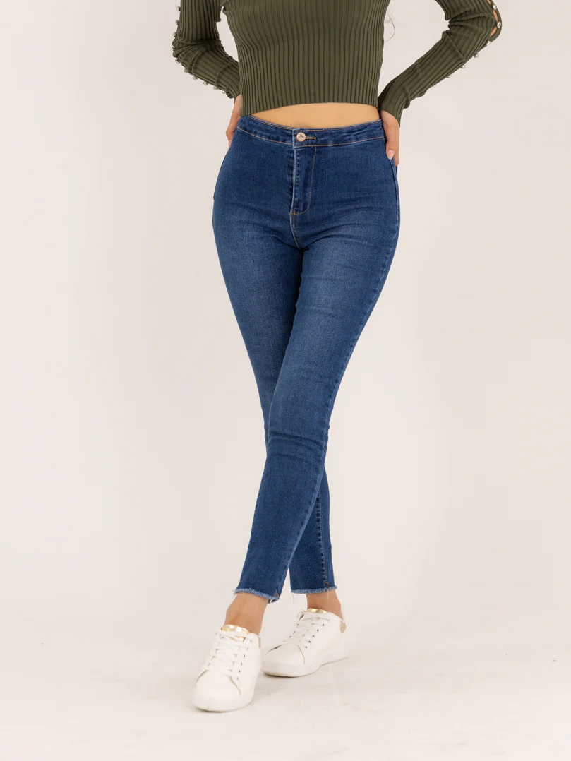 Jean skinny 7/8 ourlet brut - Image 5