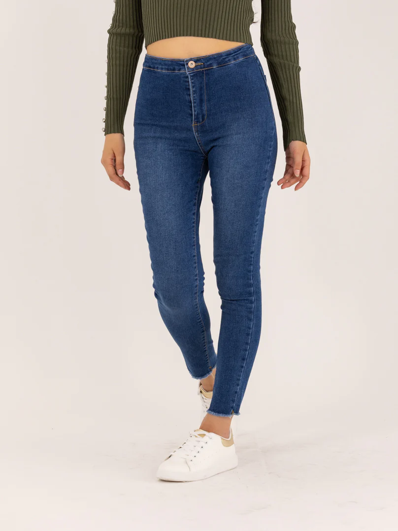Jean skinny 7/8 ourlet brut - Image 6