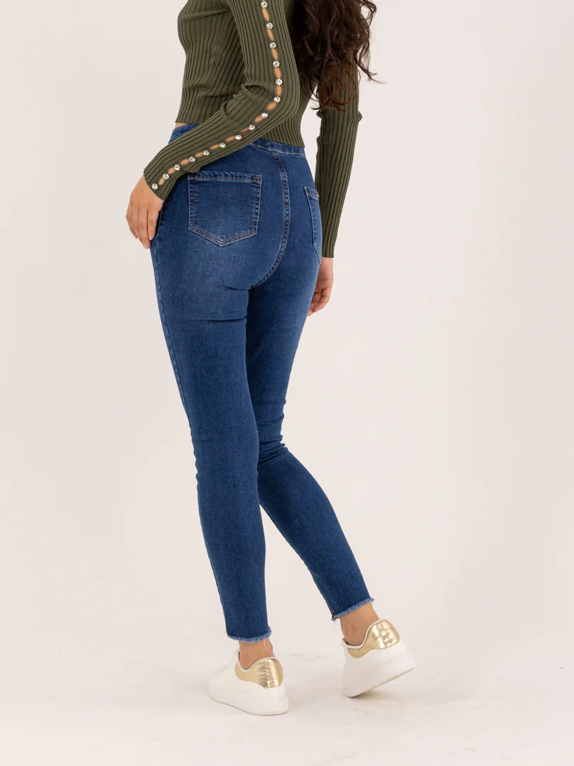 Jean skinny 7/8 ourlet brut - Image 7