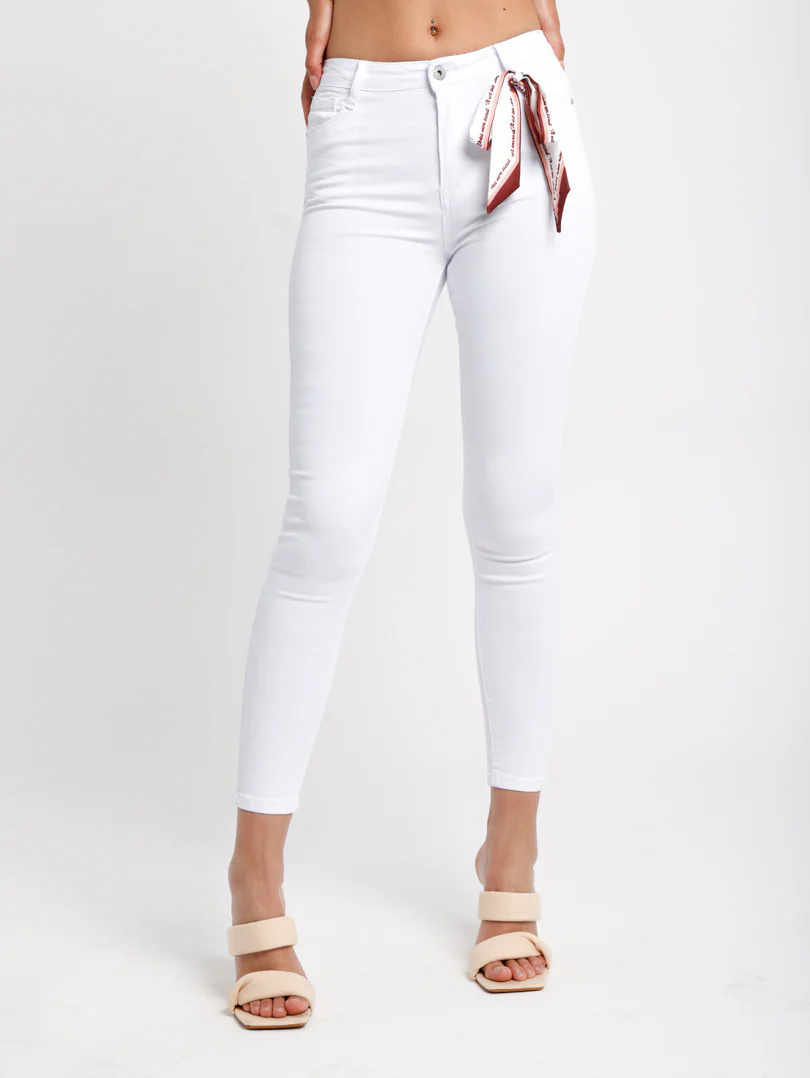 Jean skinny avec garniture en foulard - Image 10