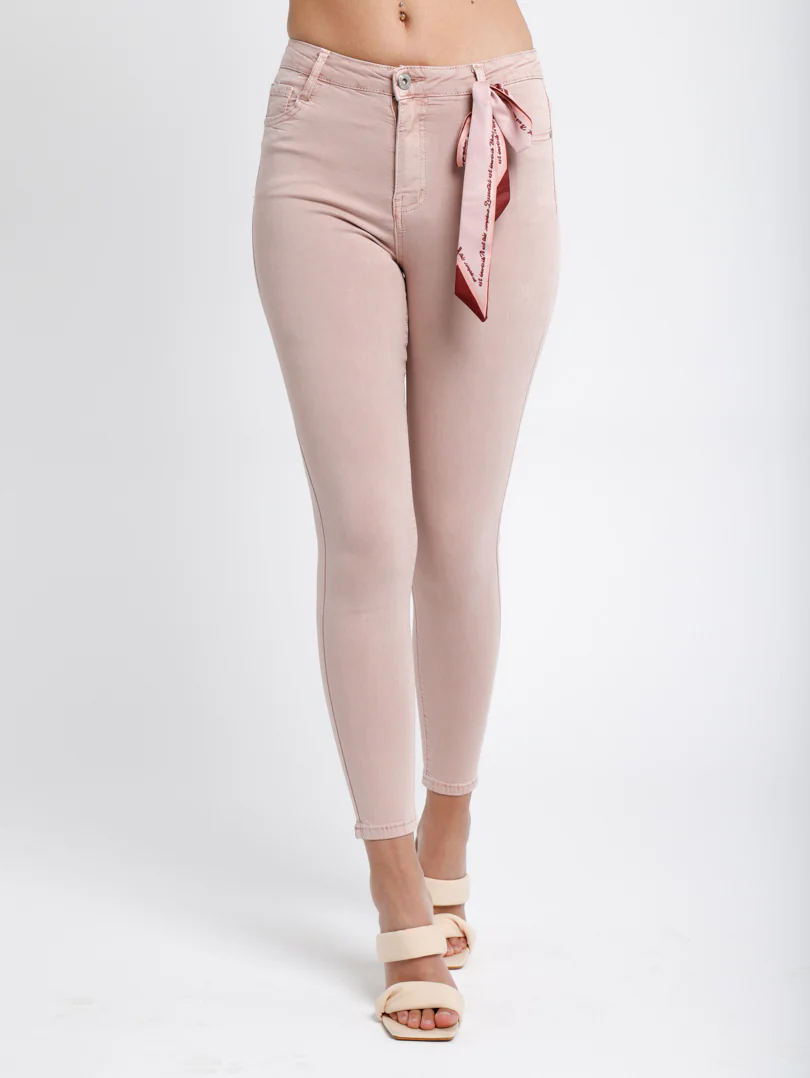 Jean skinny avec garniture en foulard - Image 2
