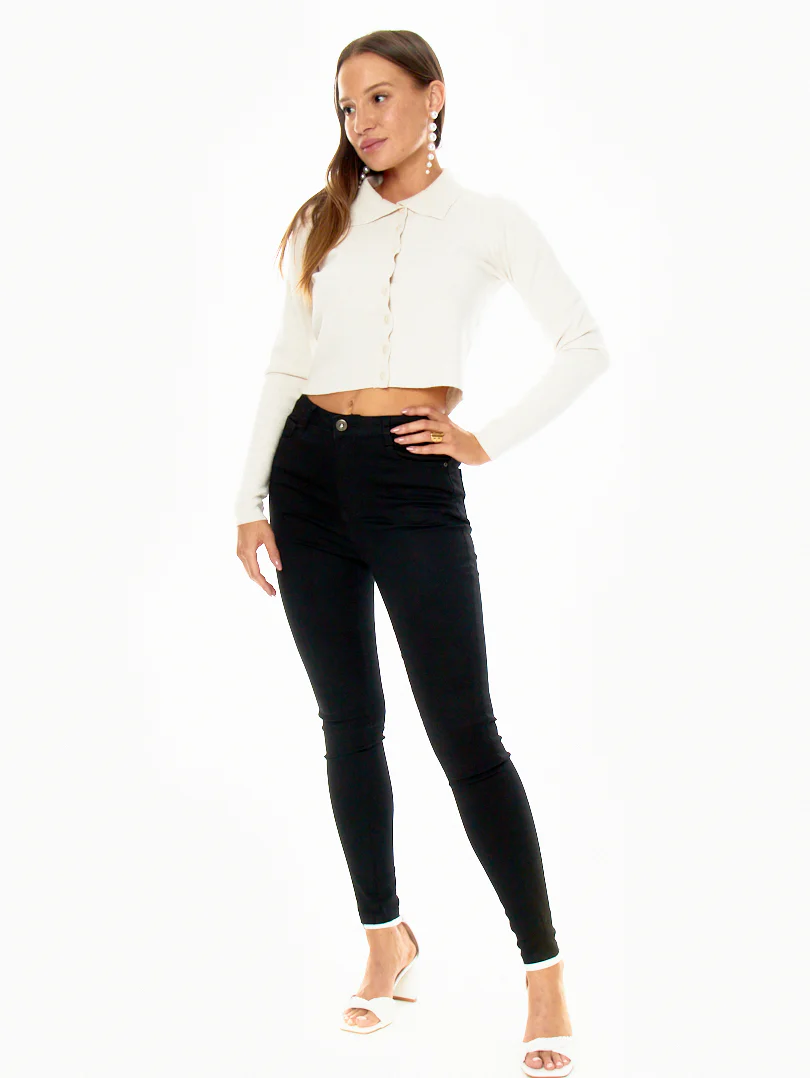 Jean skinny mid waist Noir