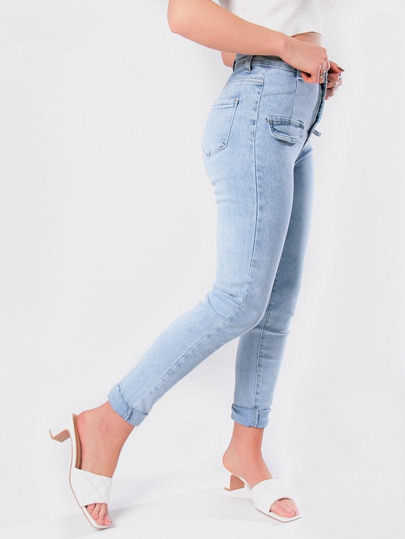 Jean slim avec quatre boutons - Image 2
