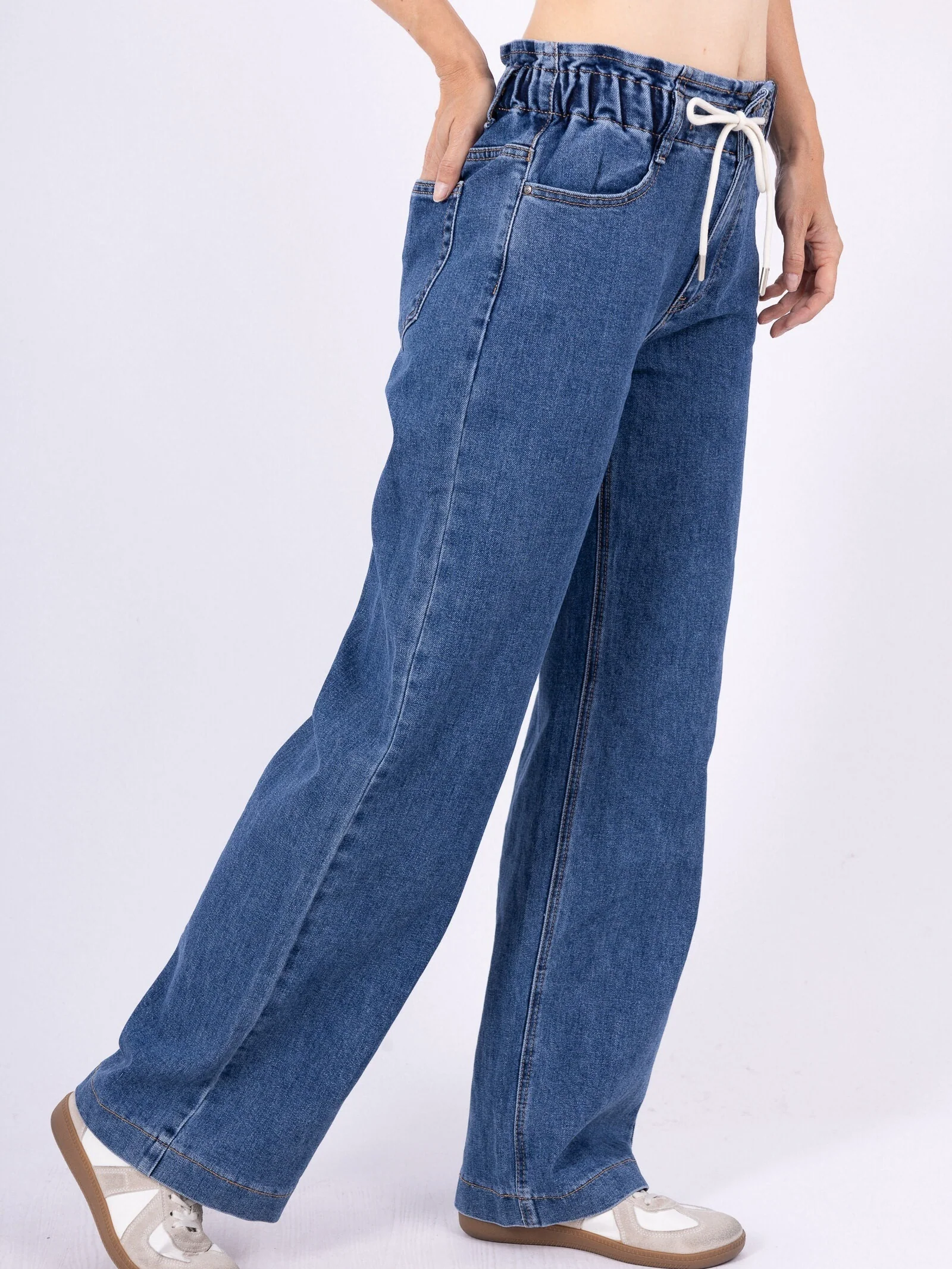 Jean Wide à Taille Élastique - Image 3