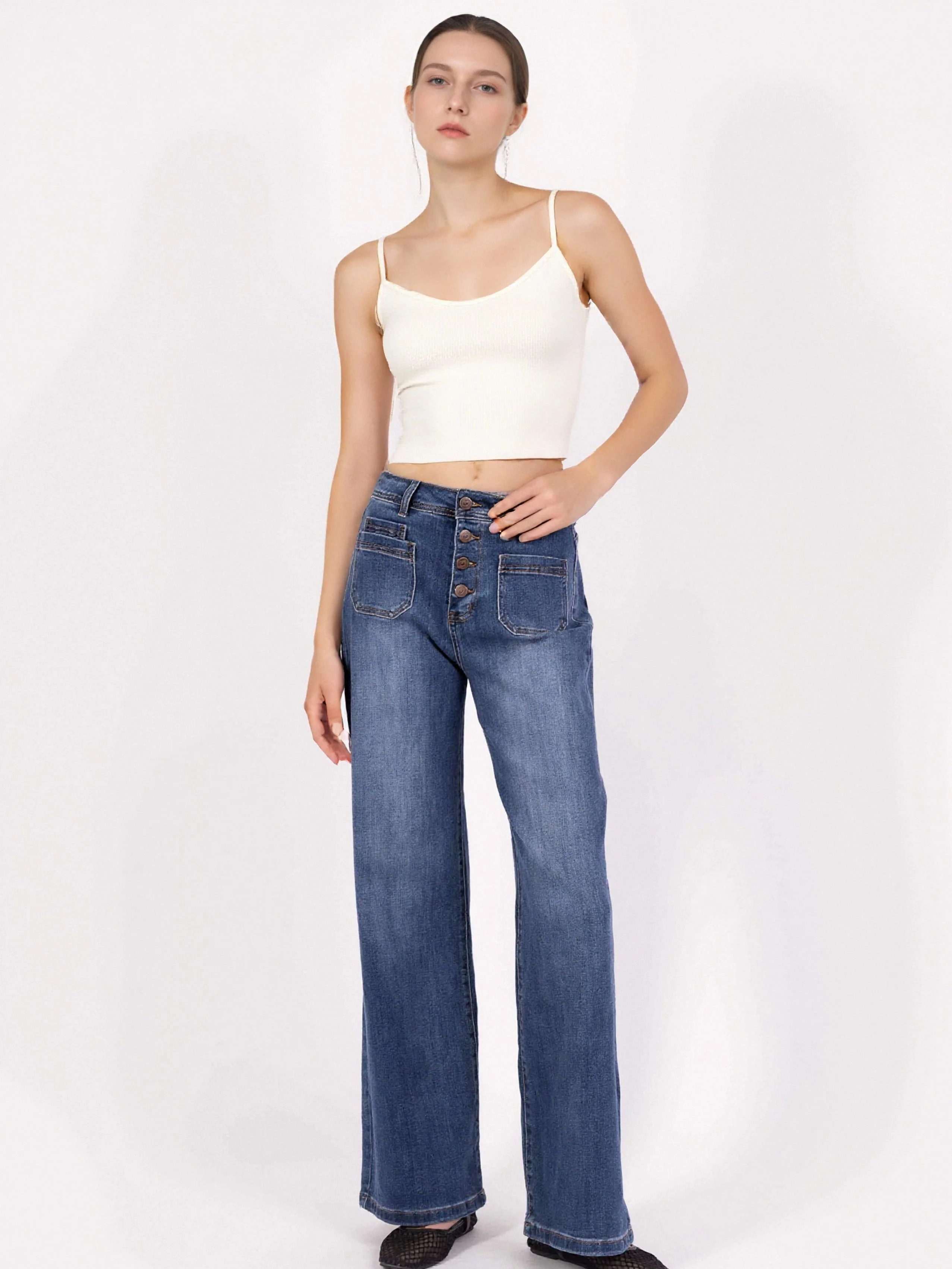 Jean Wide Taille Haute