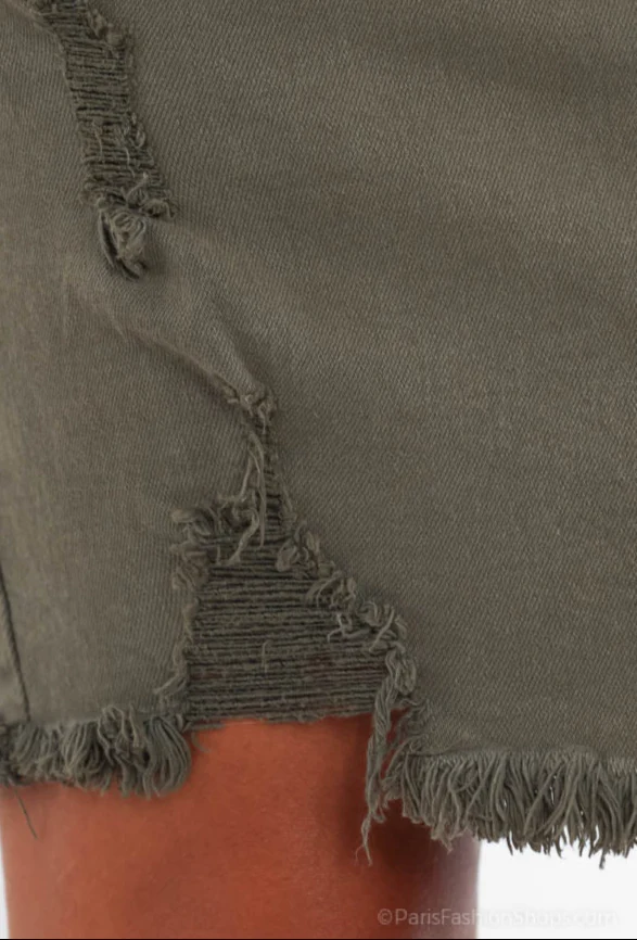 Jupe en jean avec boutons et ourlet effiloché - Image 15