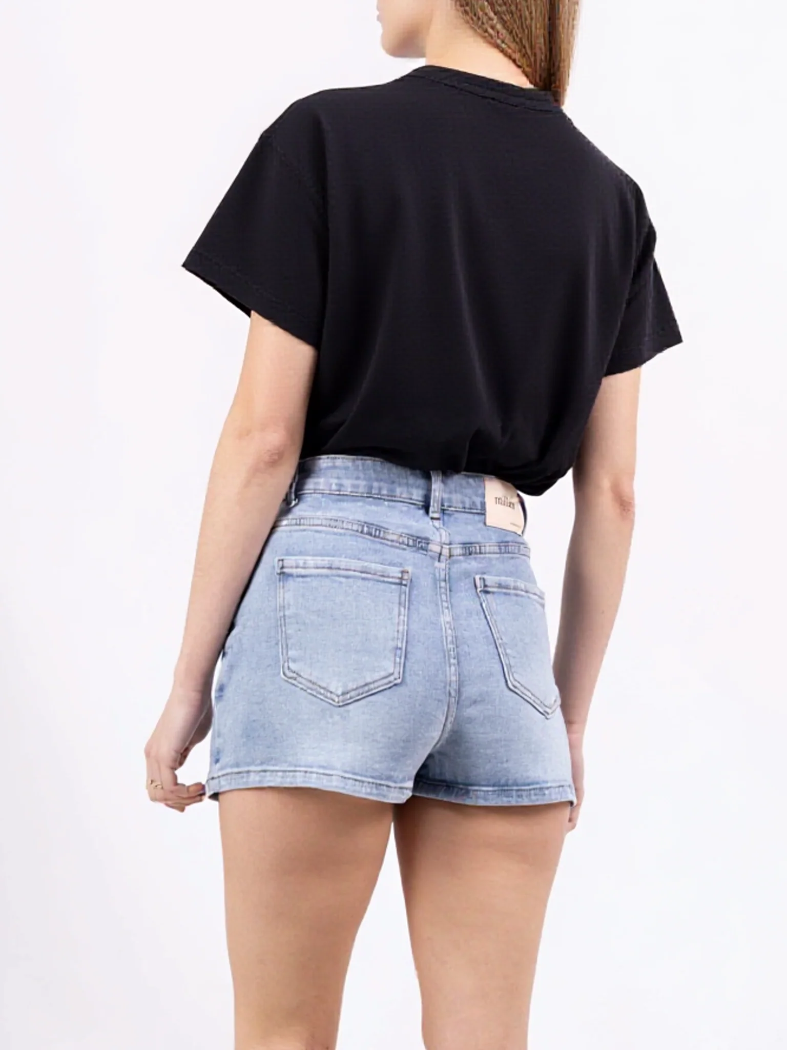 Jupe-Short en Jean Délavé à Fermeture Boutonnée - Image 5