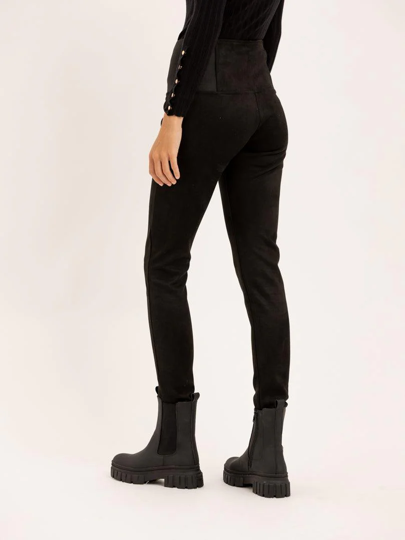Legging taille haute moulante en velours - Image 2
