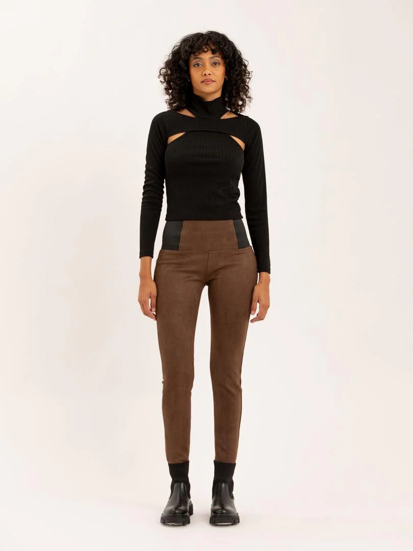 Legging taille haute moulante en velours - Image 5
