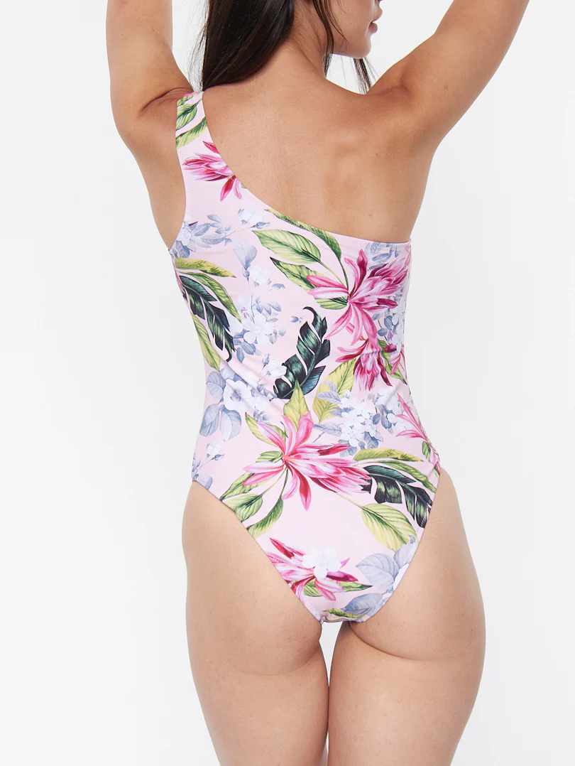 Maillot de bain 1 pièce asymétrique motifs floraux - Image 6
