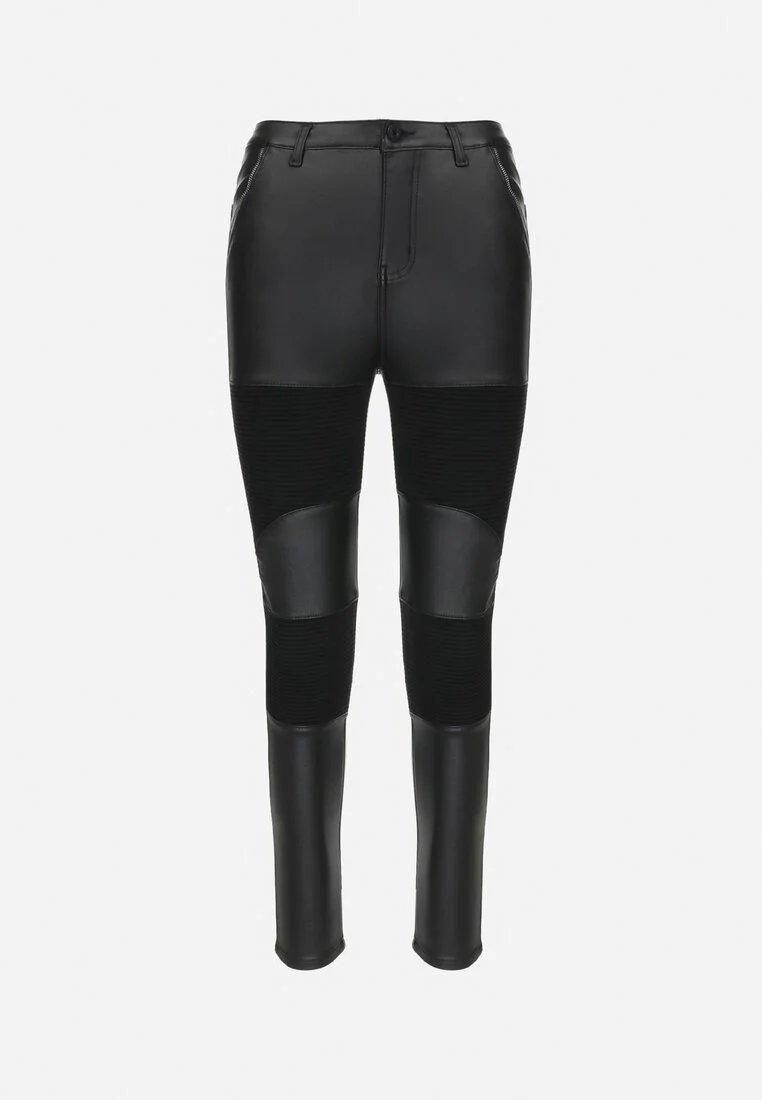 Pantalon biker avec empiècements noir - Image 6