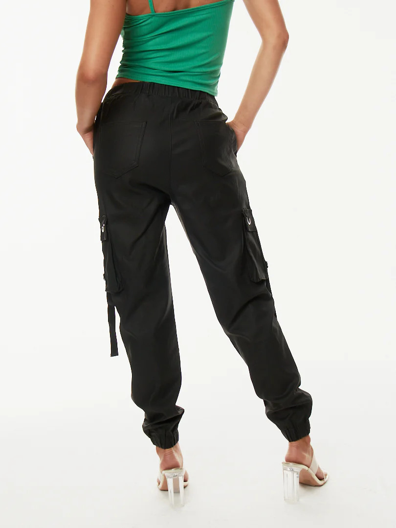 Pantalon cargo en jean enduit - Image 3