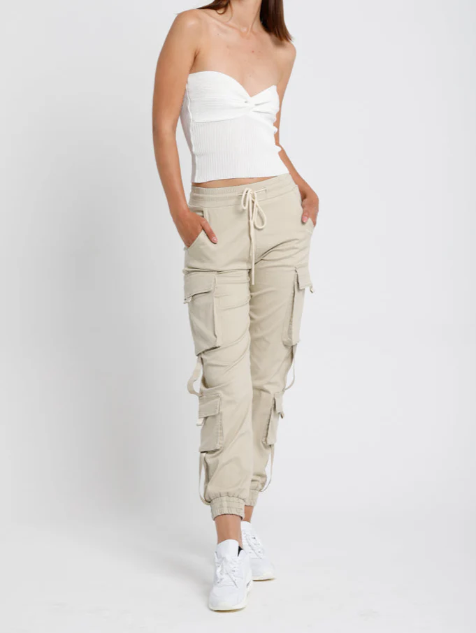 Pantalon cargo taille élastique