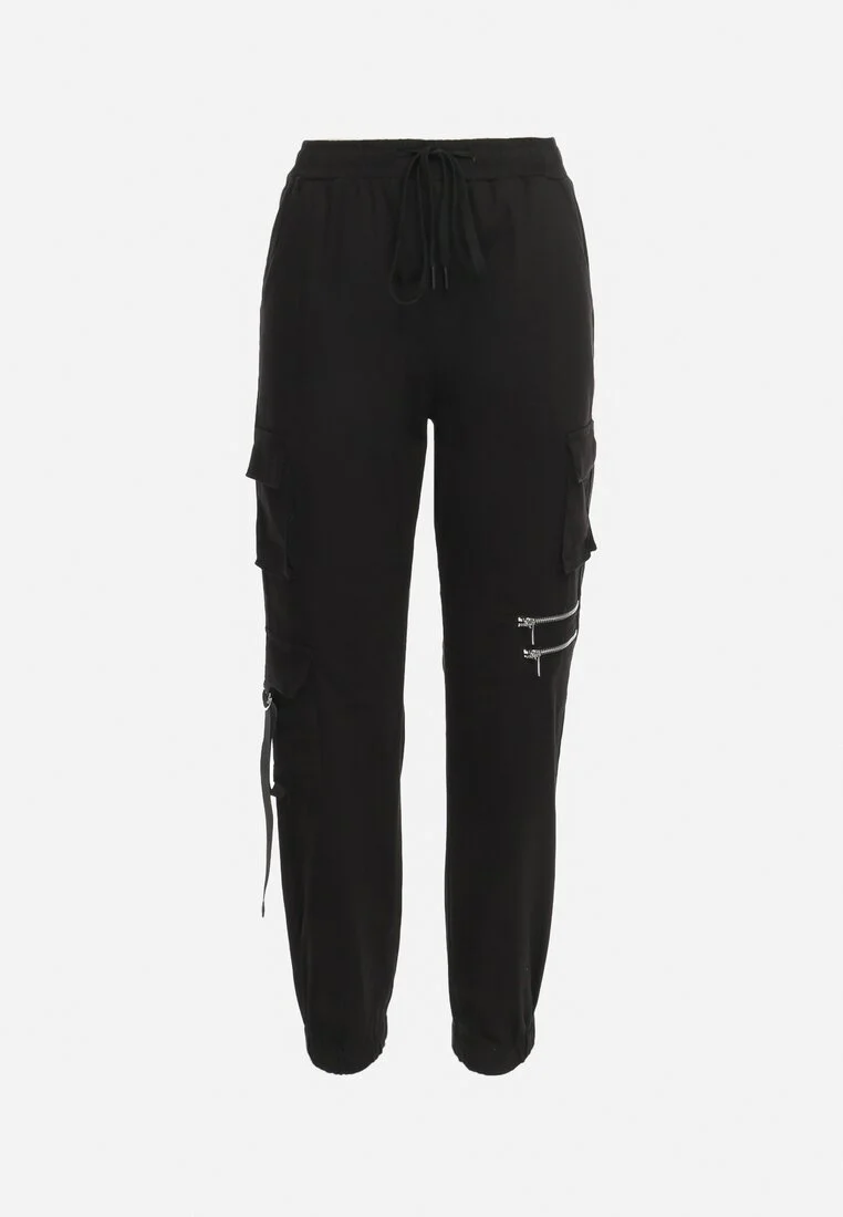 Pantalon cargo taille haute noir - Image 6