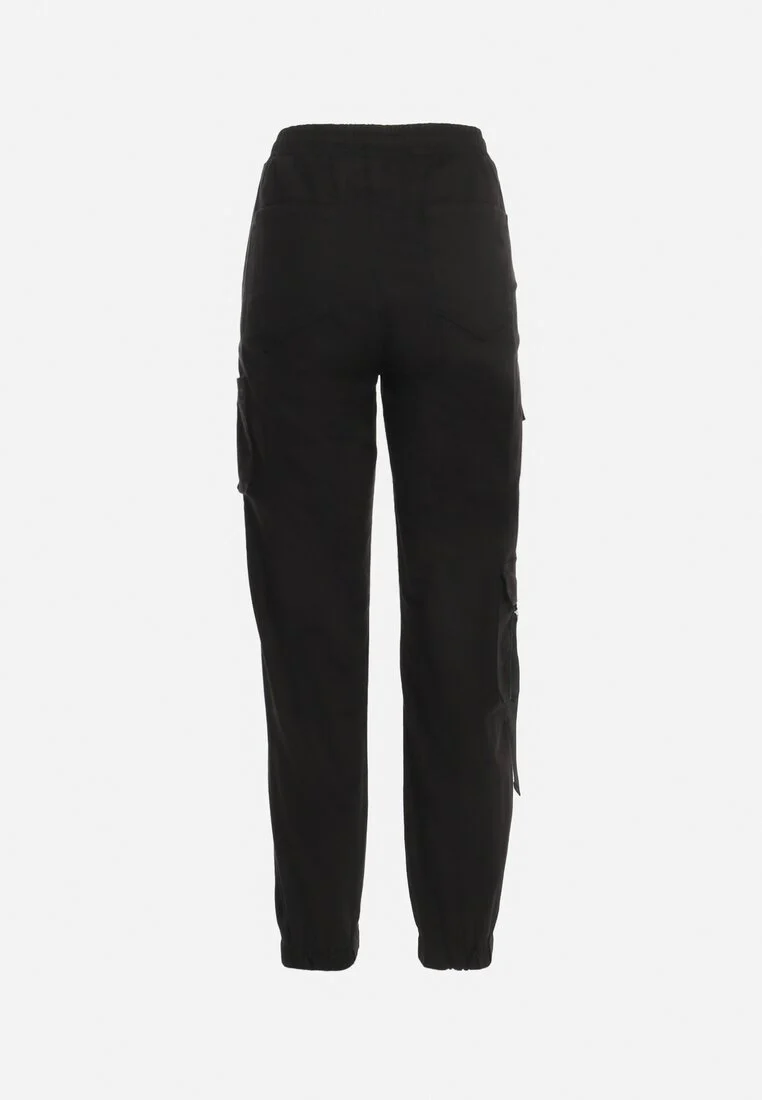 Pantalon cargo taille haute noir - Image 7