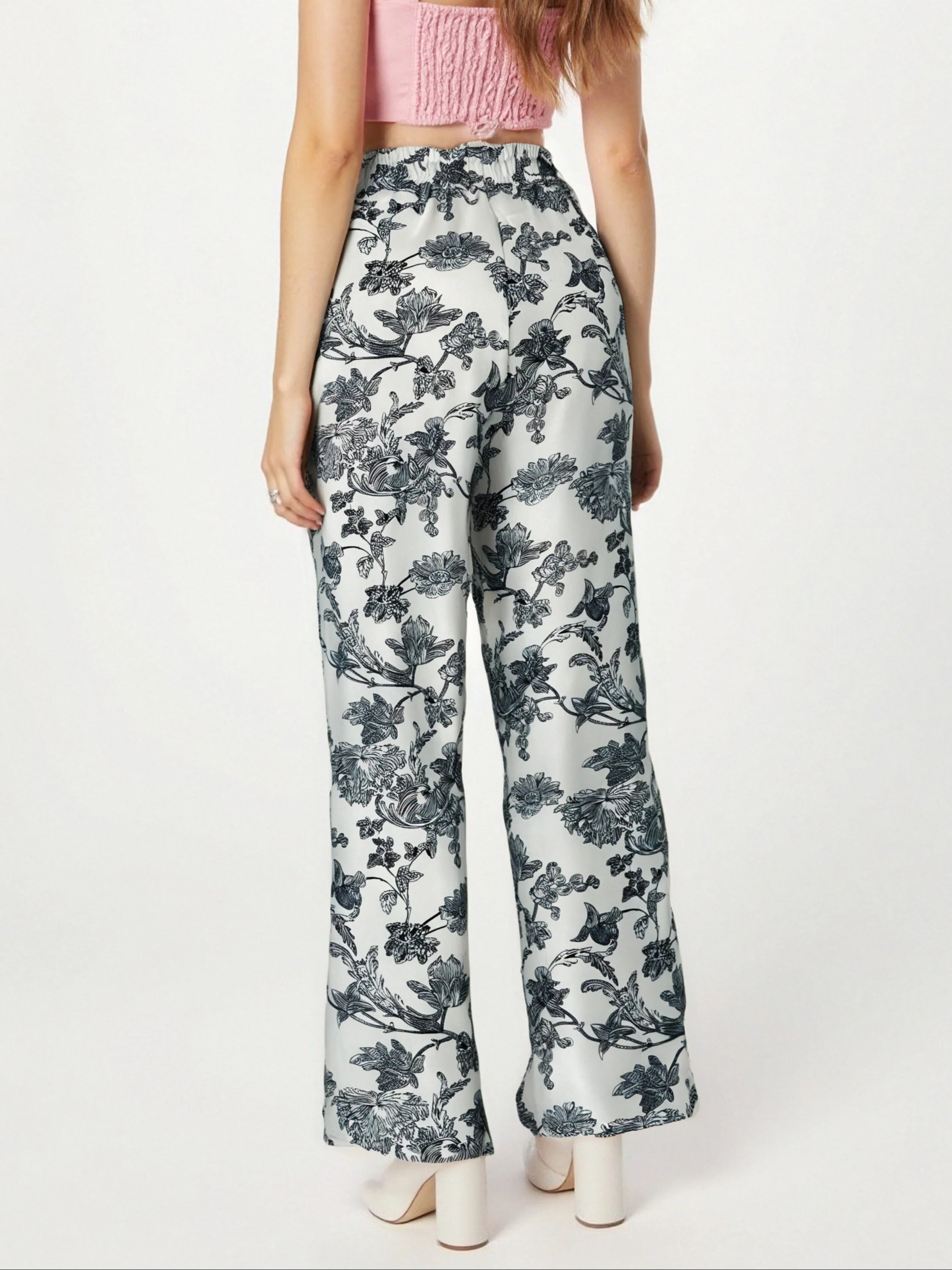 Pantalon d’été droit à imprimé fleuri - Image 2