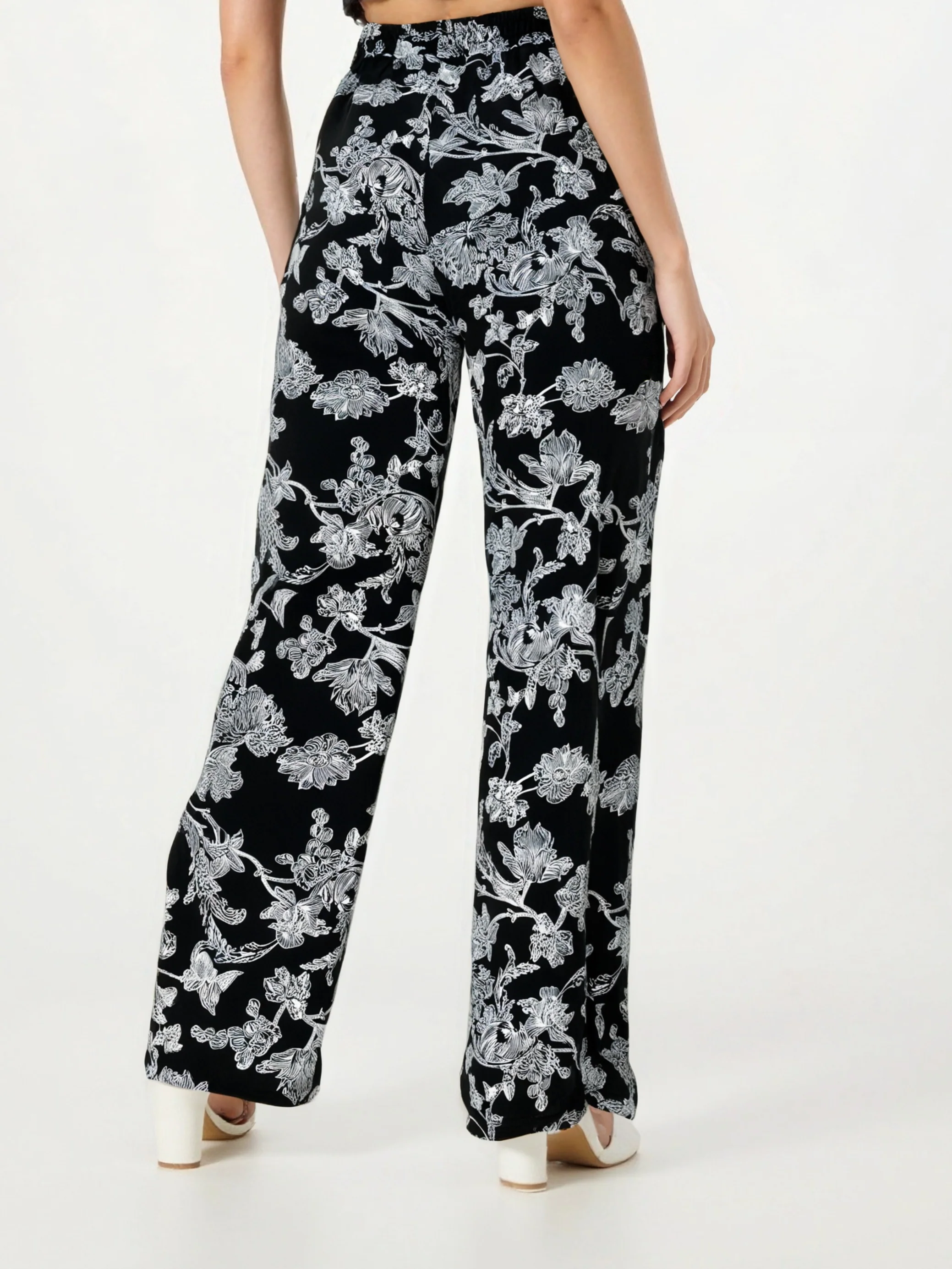 Pantalon d’été droit à imprimé fleuri - Image 4
