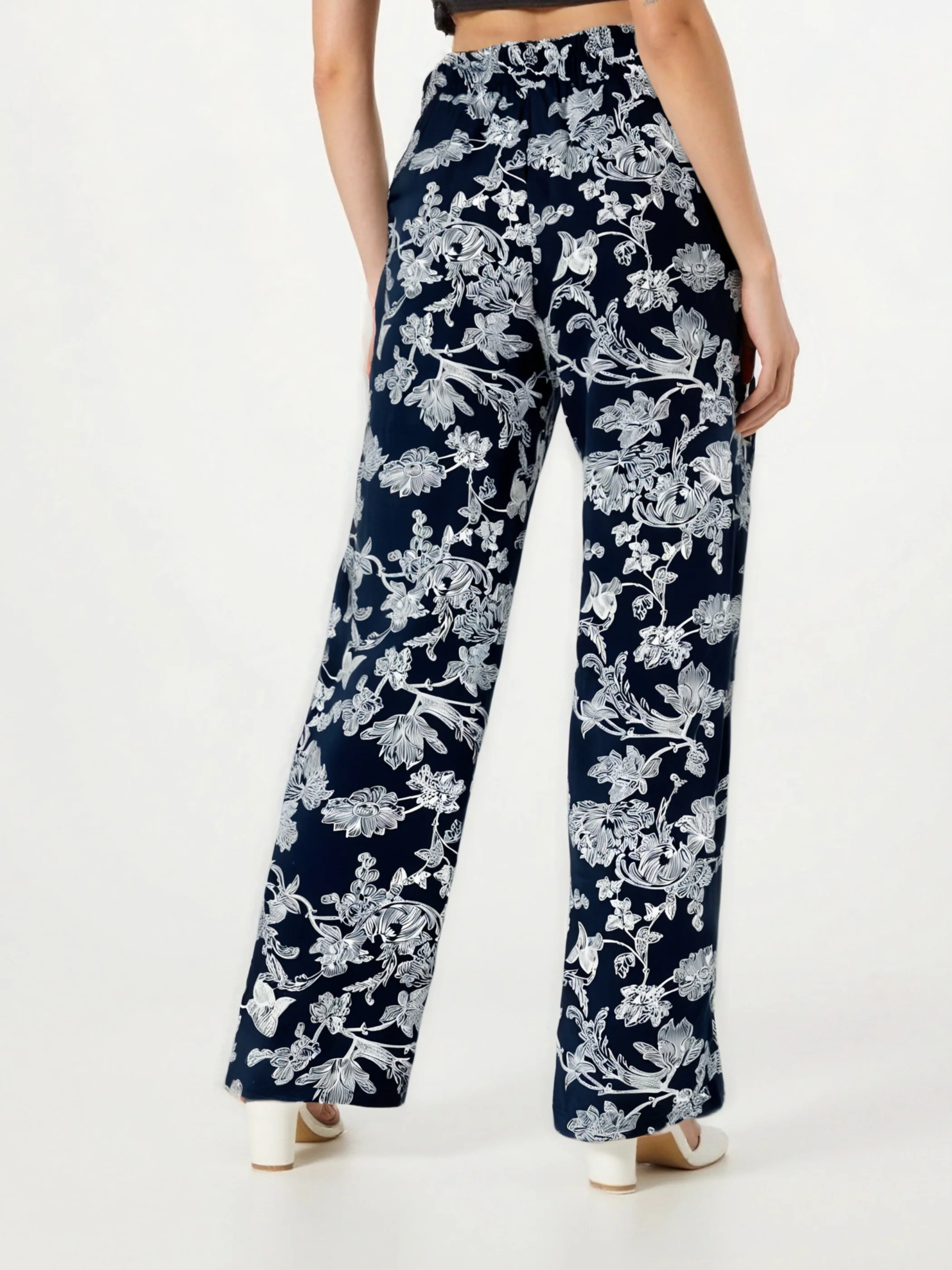 Pantalon d’été droit à imprimé fleuri - Image 6
