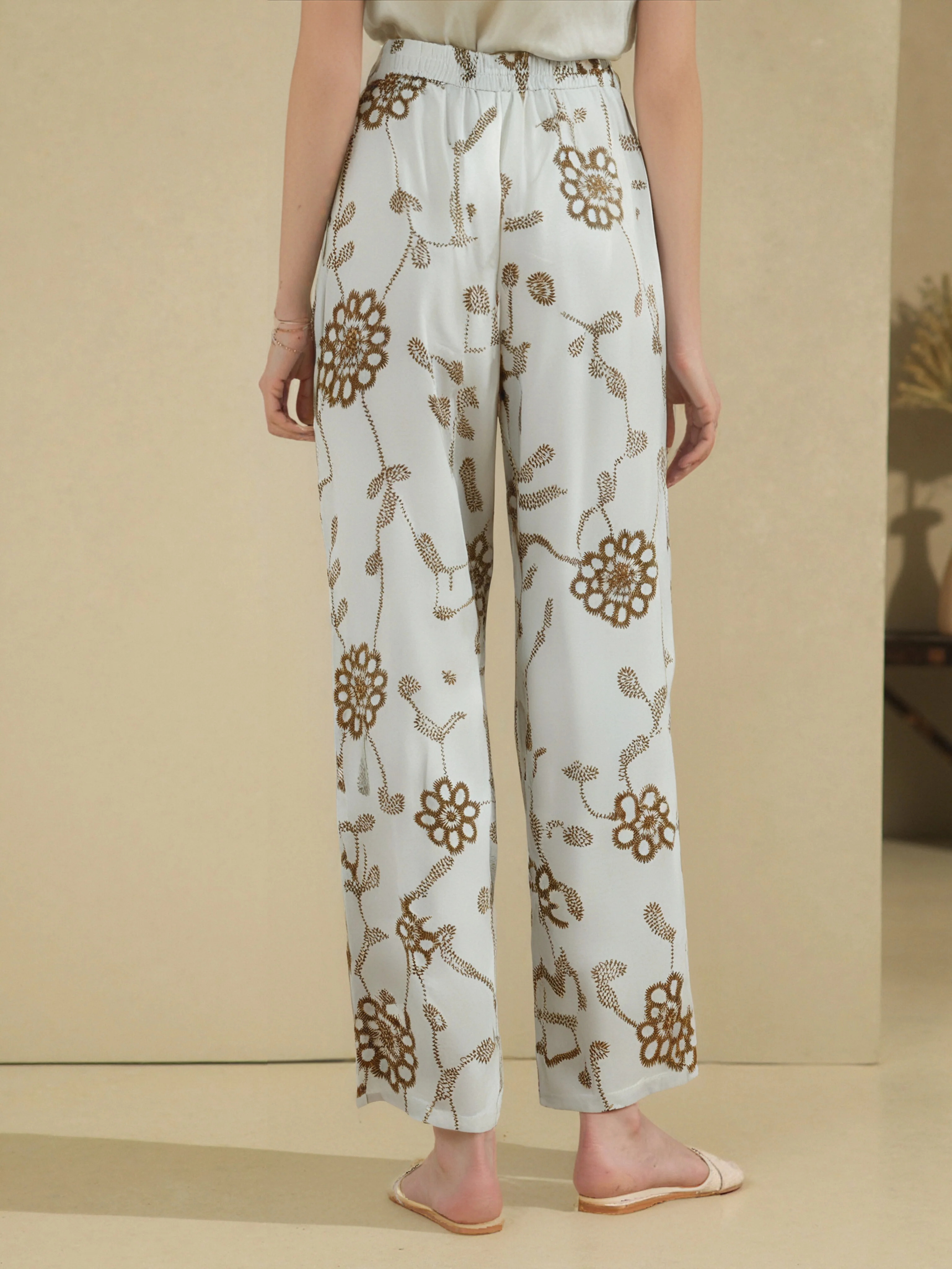 pantalon d’été droit à imprimé fleuri - Image 3