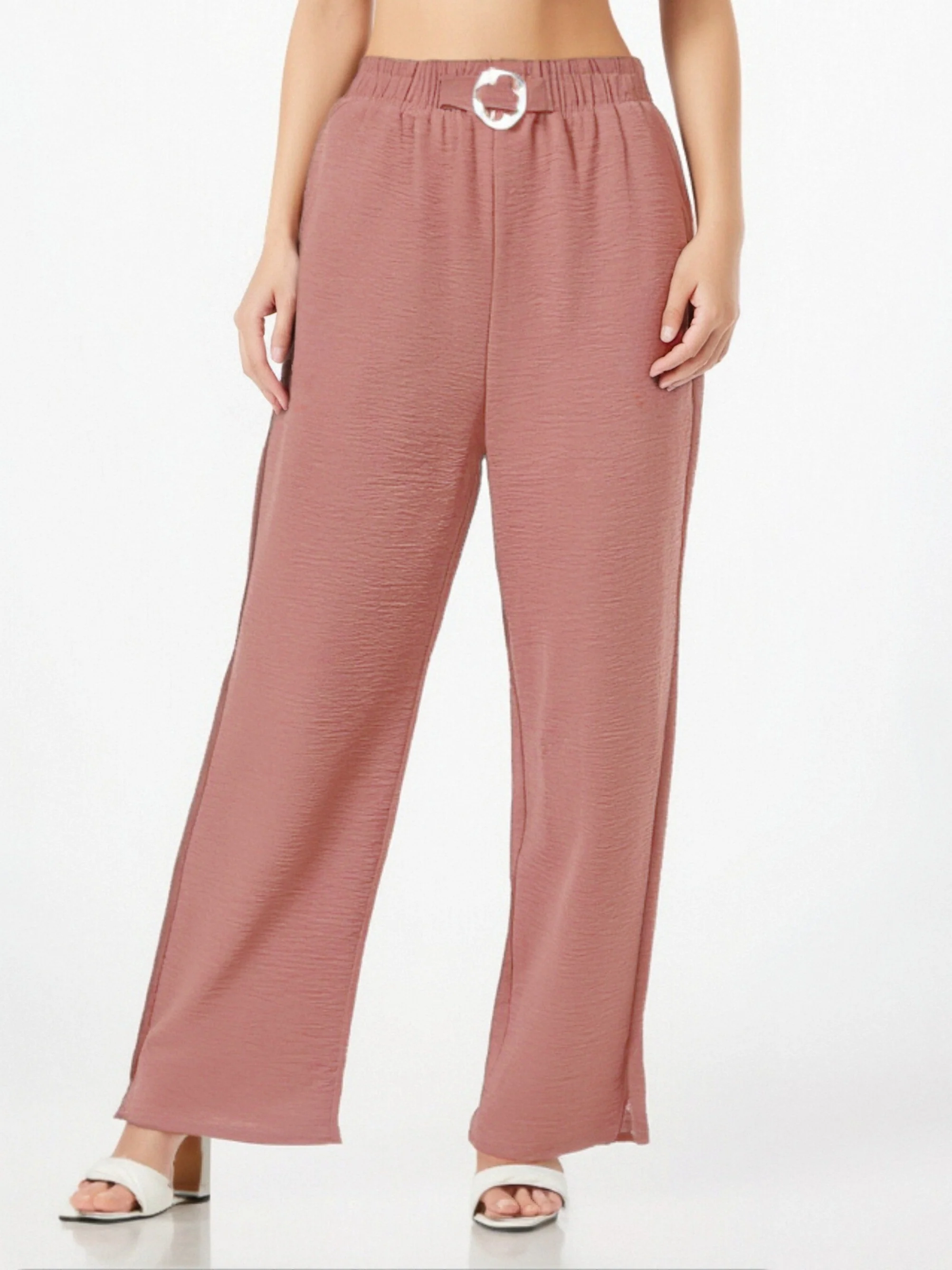 Pantalon d’été droit en tissu gaufré - Image 2