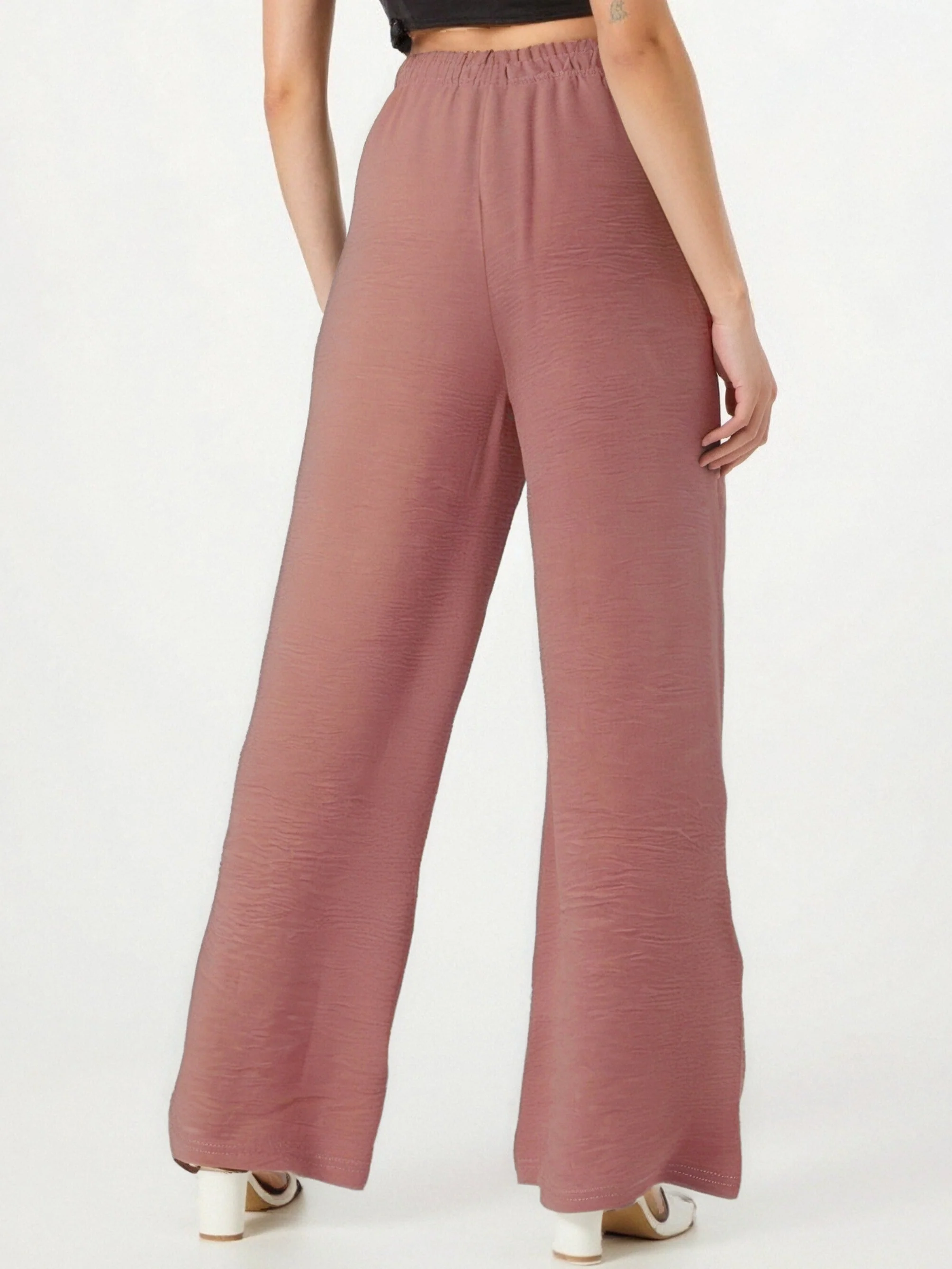 Pantalon d’été droit en tissu gaufré - Image 3