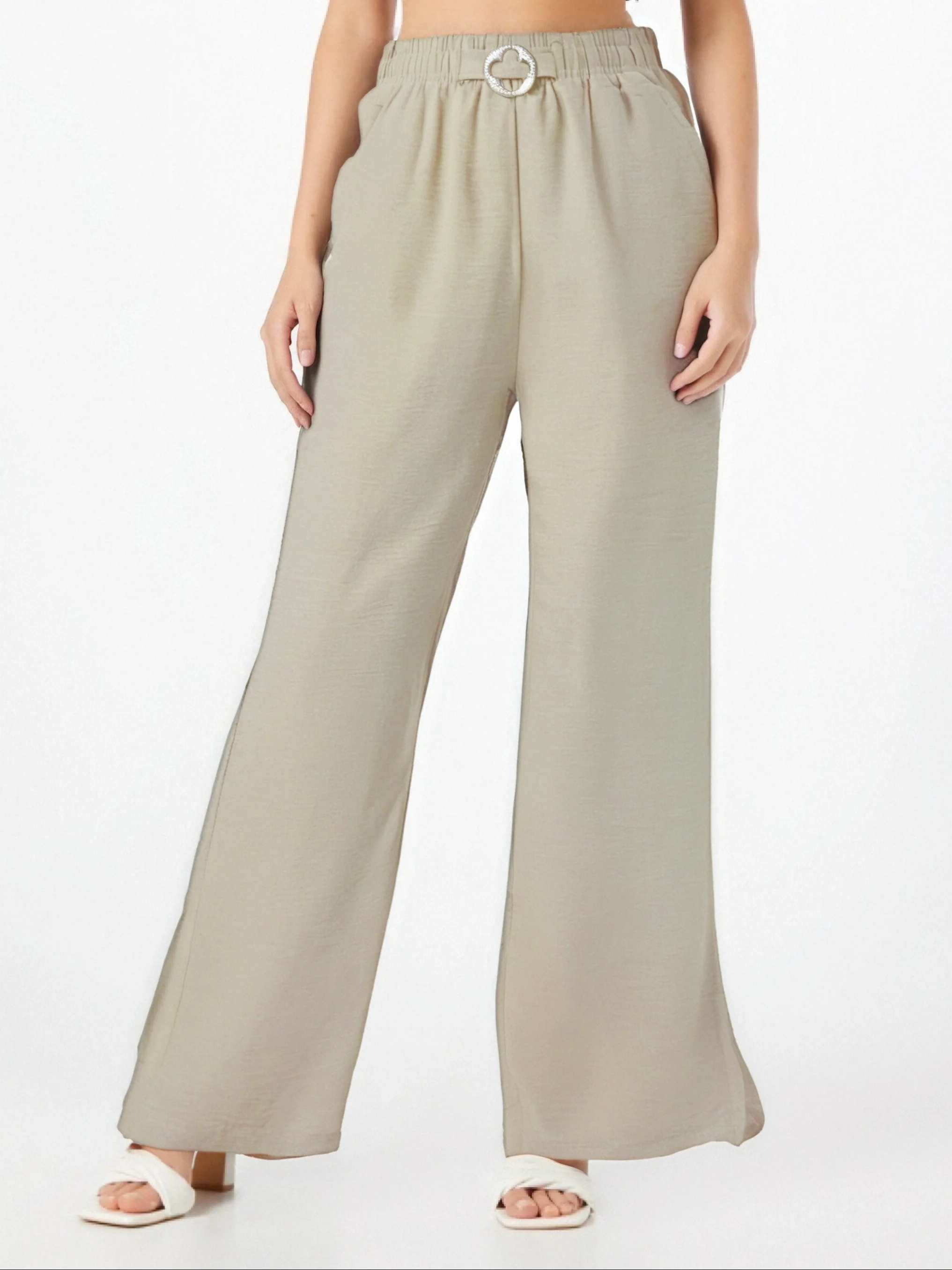 Pantalon d’été droit en tissu gaufré - Image 4
