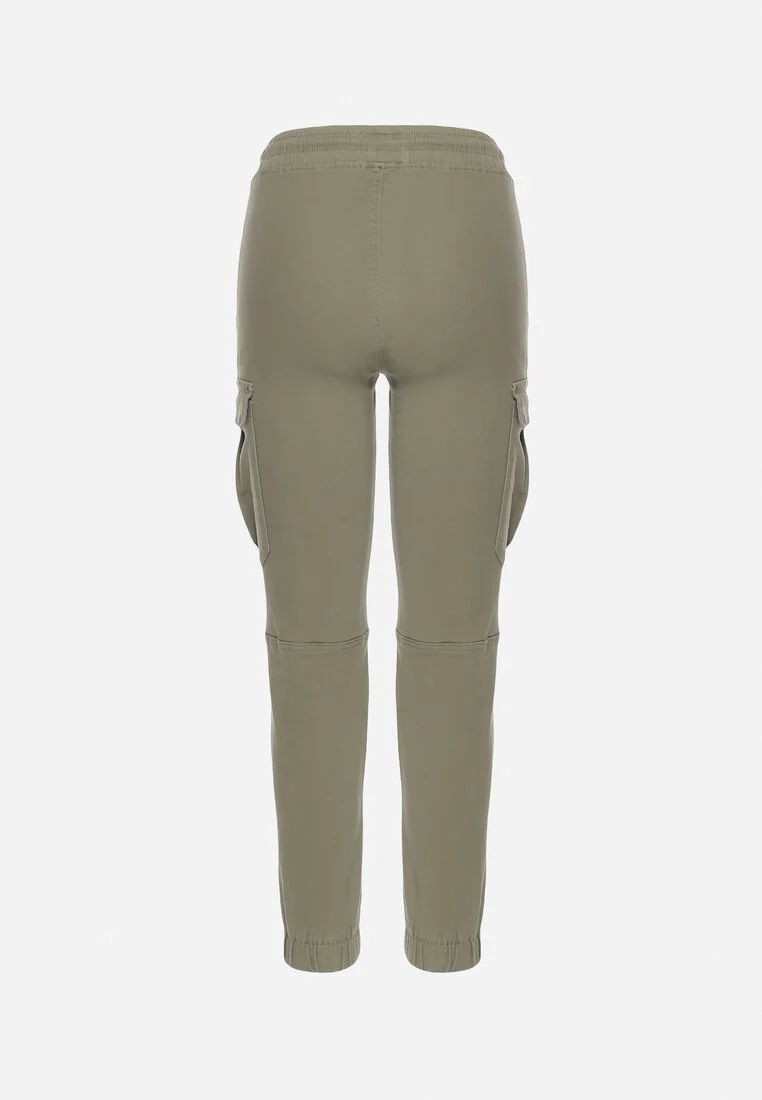 Pantalon de combat en coton kaki avec cordon de serrage - Image 7