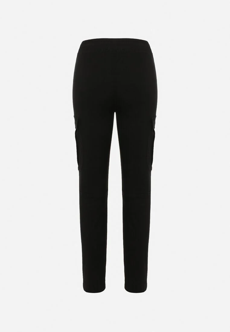 Pantalon de combat en coton noir avec cordon de serrage - Image 7