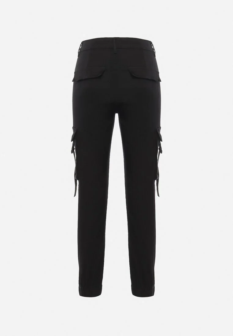 Pantalon de jogging en coton taille haute noir - Image 7