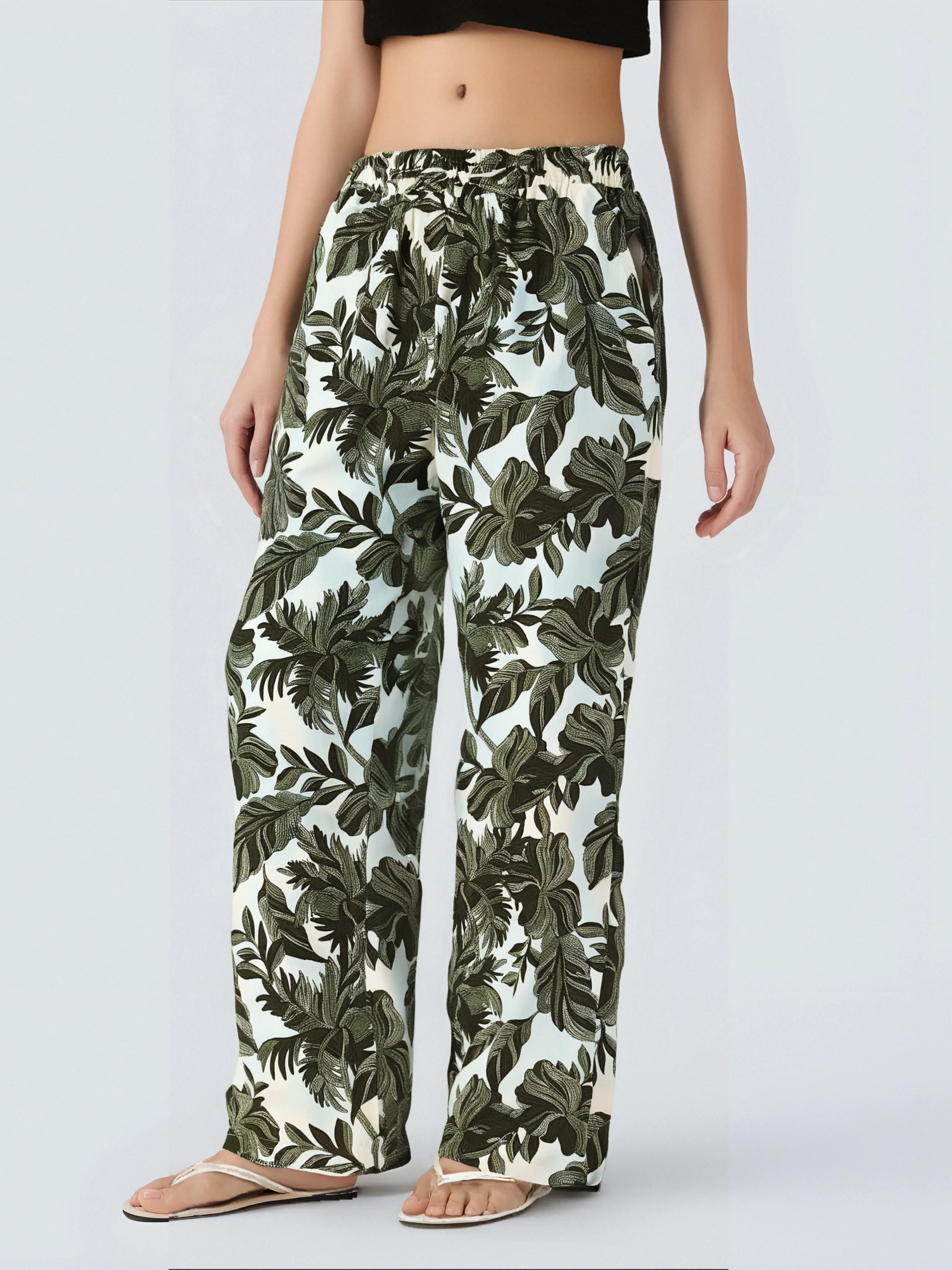 Pantalon Décontracté Imprimé Tropical - Image 4