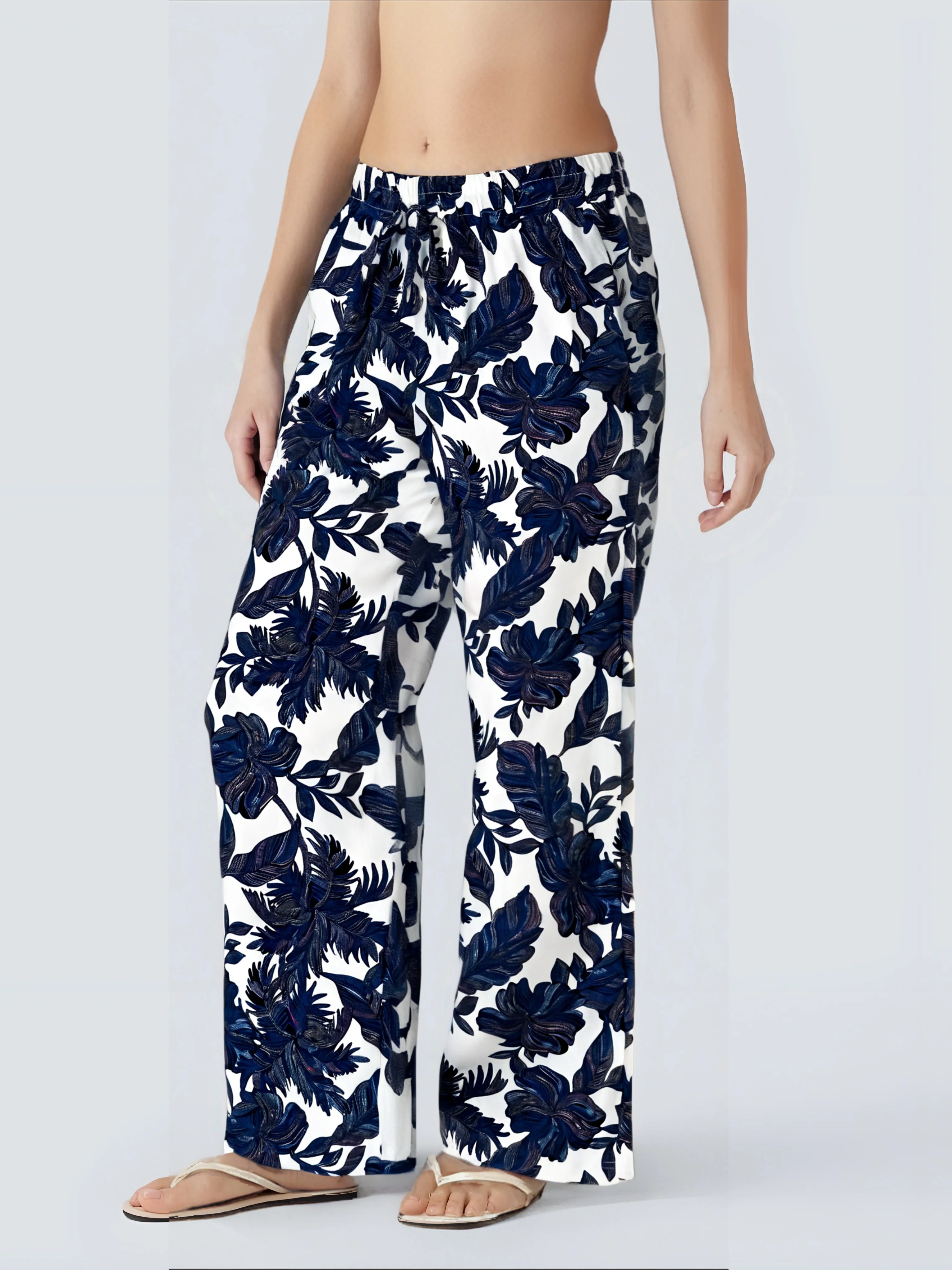 Pantalon Décontracté Imprimé Tropical - Image 6