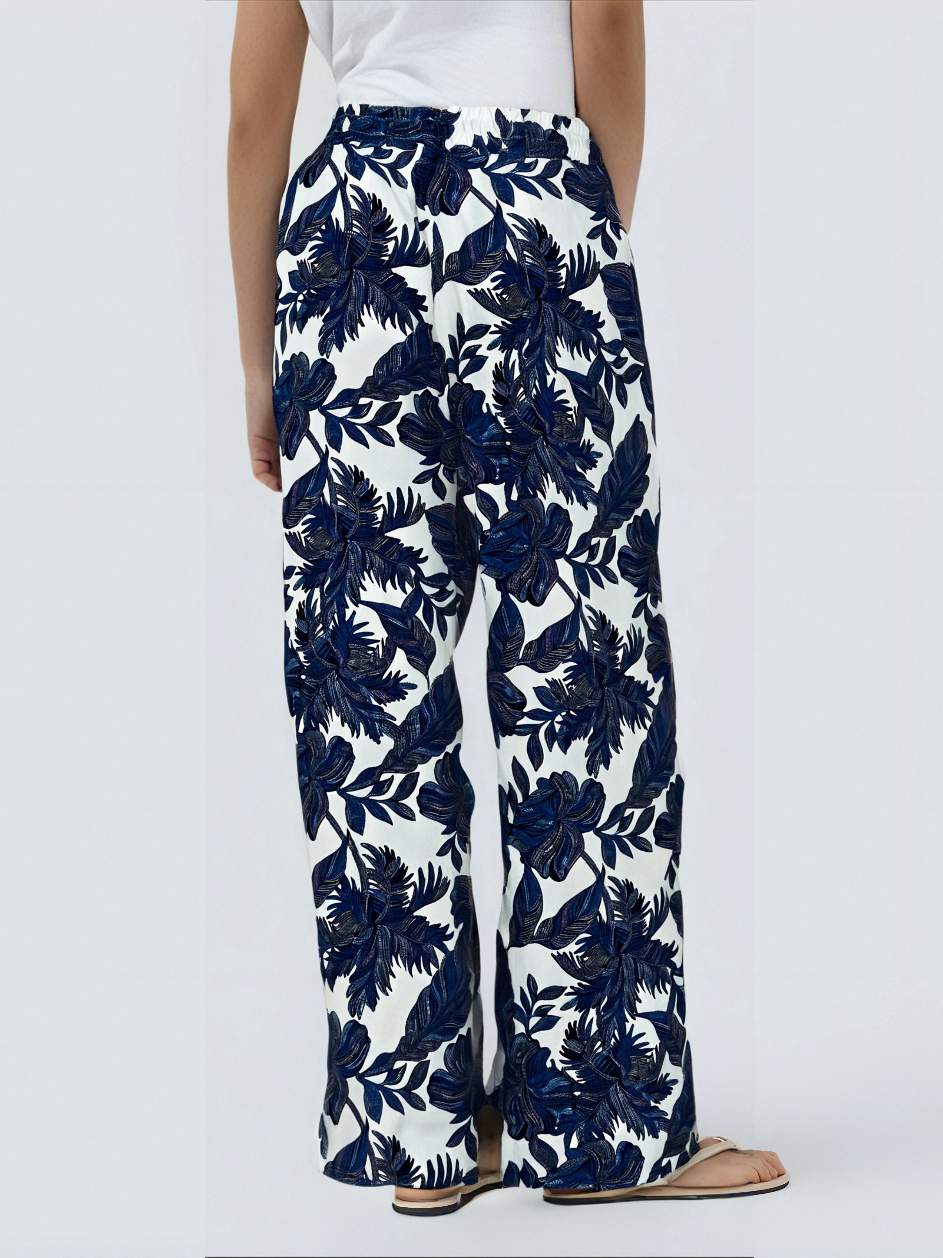 Pantalon Décontracté Imprimé Tropical - Image 7
