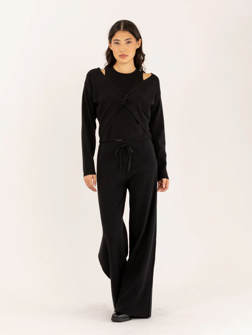 Pantalon droit en maille élastique - Image 13