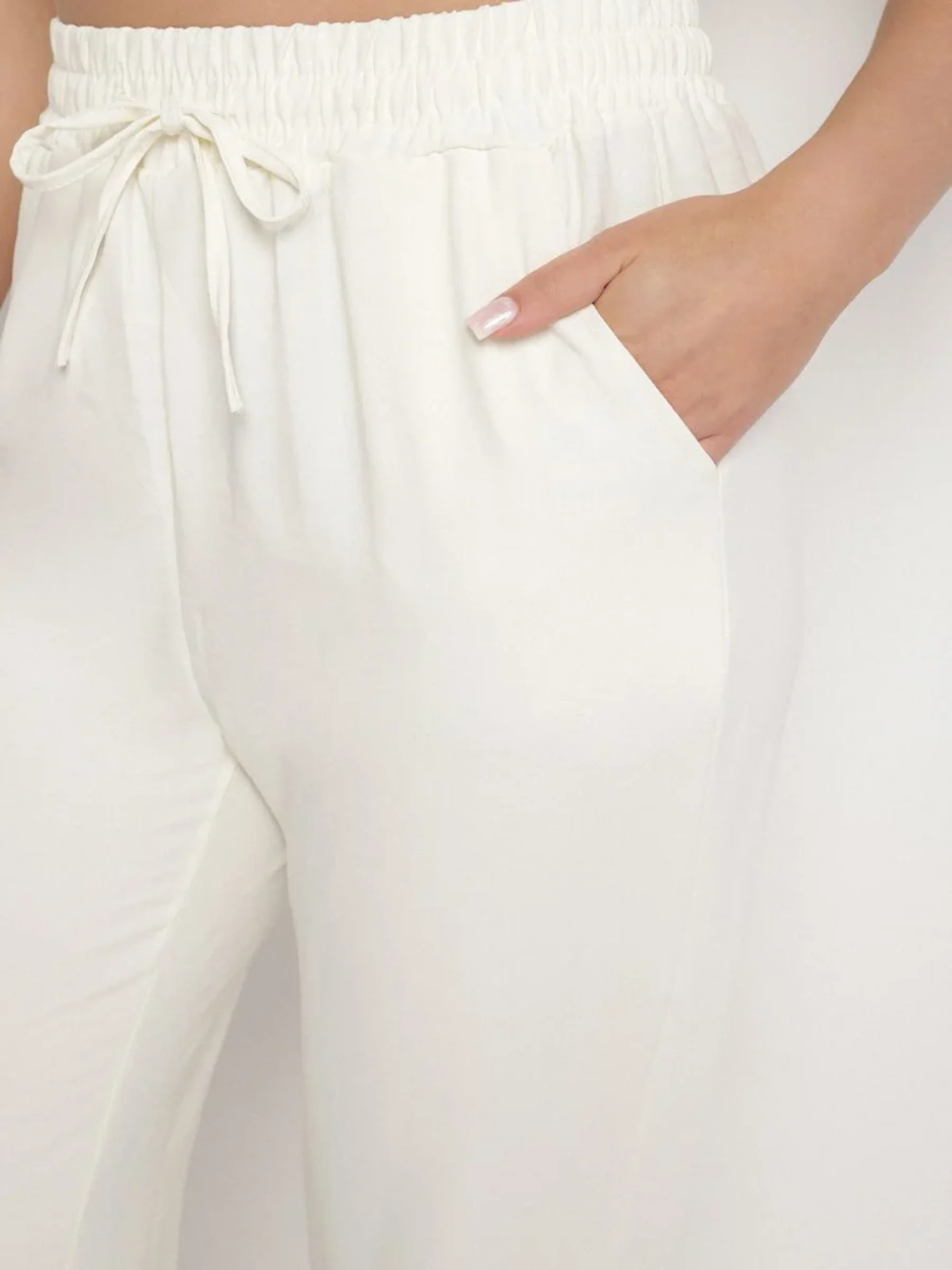 Pantalon droit en tissu doux - Image 14