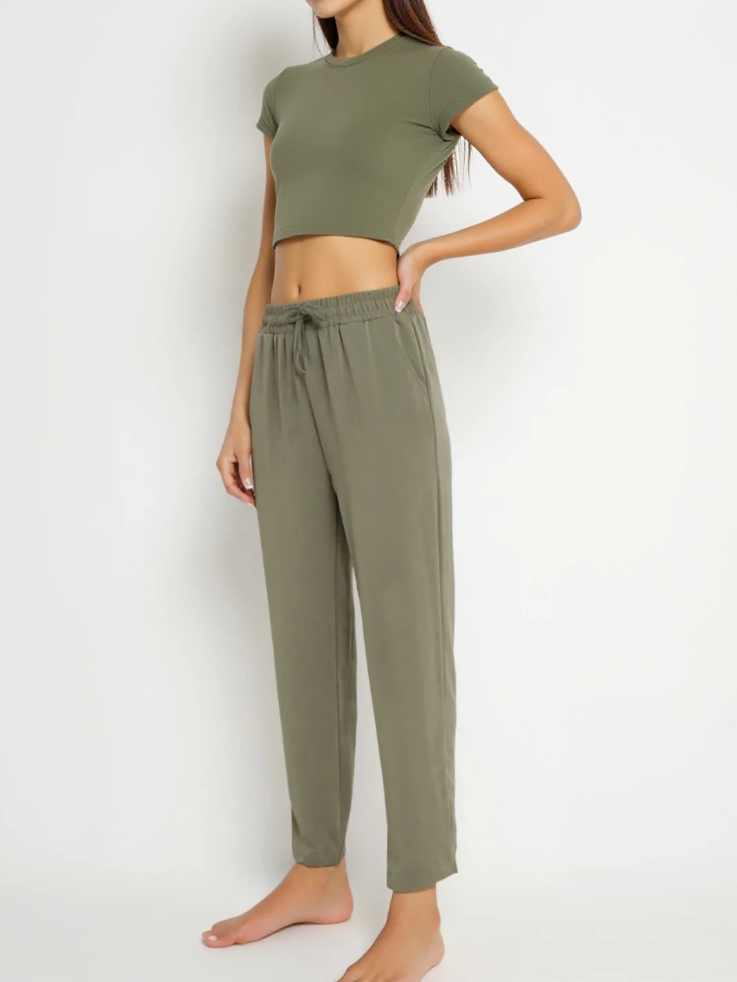 Pantalon droit en tissu doux - Image 5