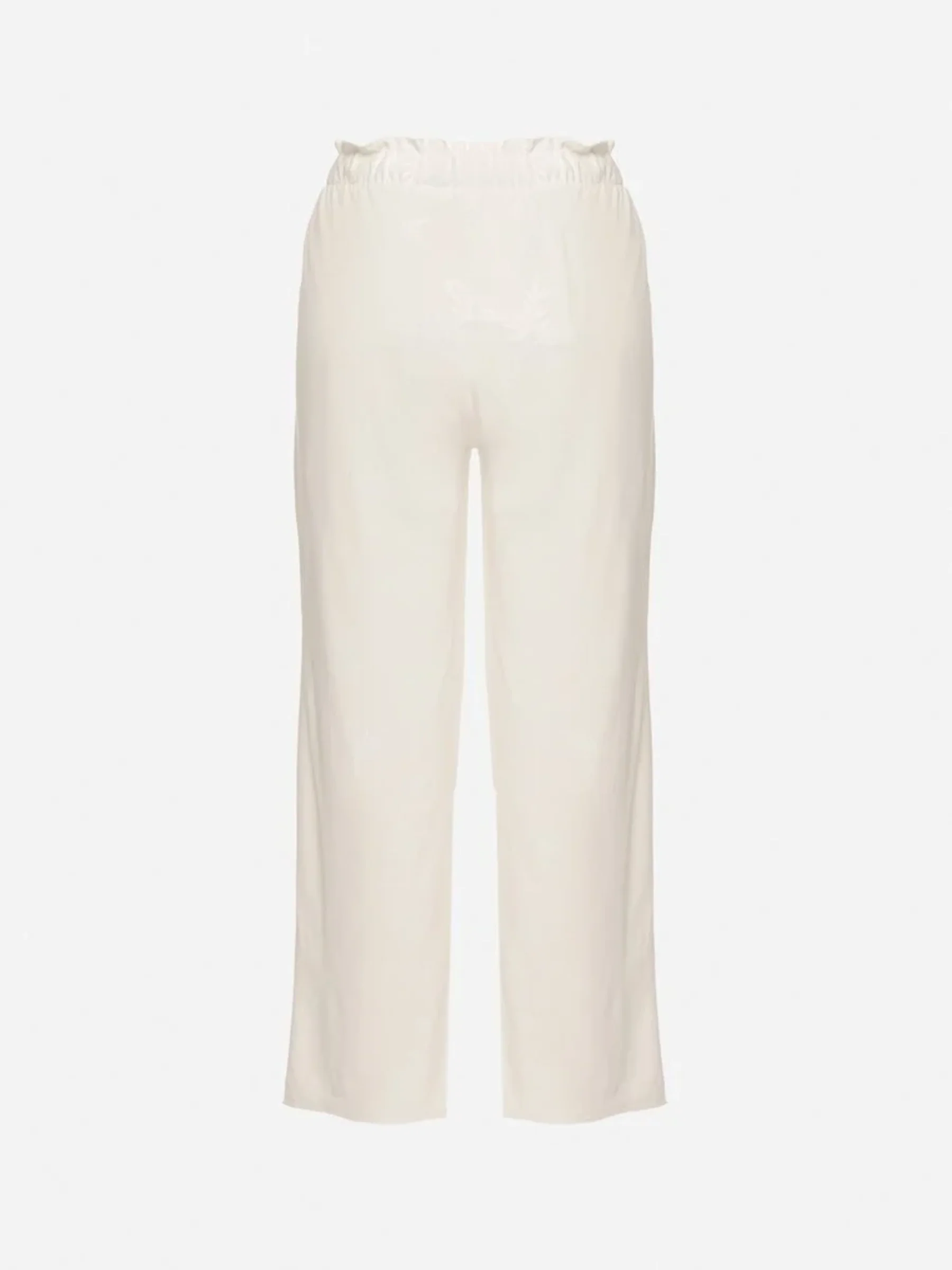 Pantalon droit en tissu doux imprimé ton sur ton - Image 12