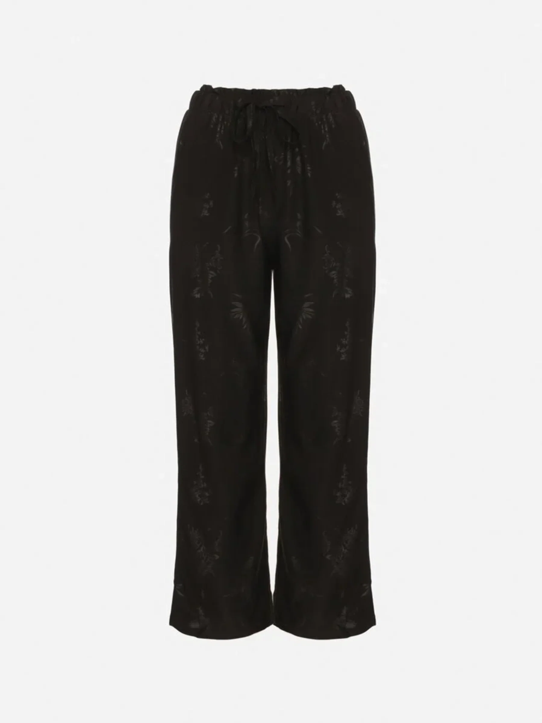 Pantalon droit en tissu doux imprimé ton sur ton - Image 7