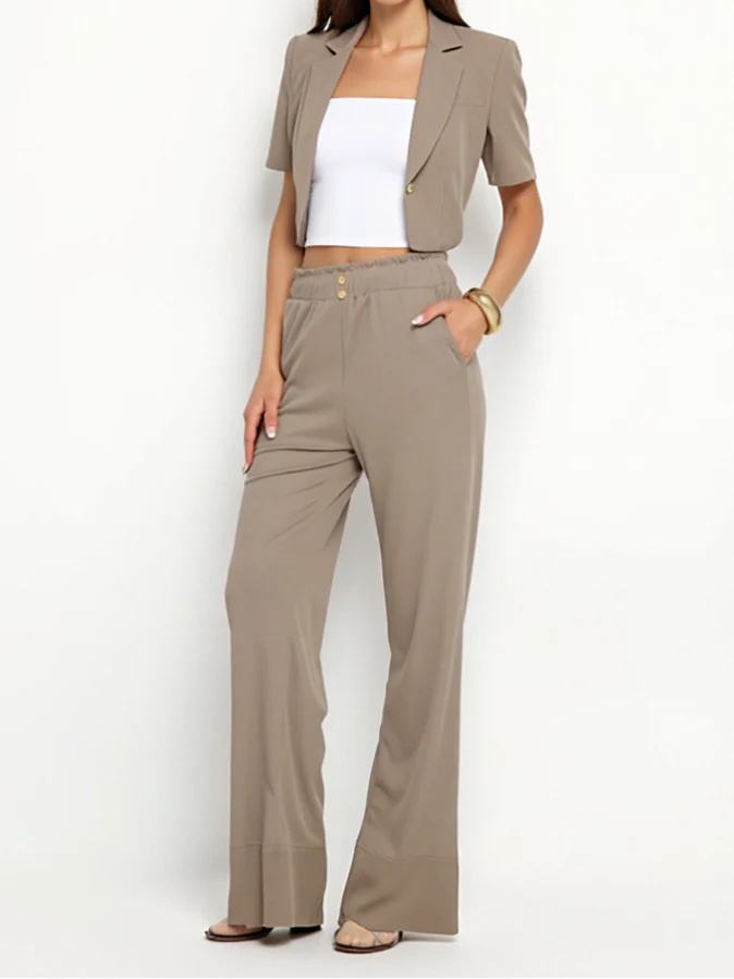 Pantalon droit en tissu léger - Image 5