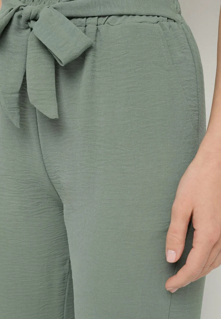 Pantalon droit fluide à nouer à la taille - Image 14