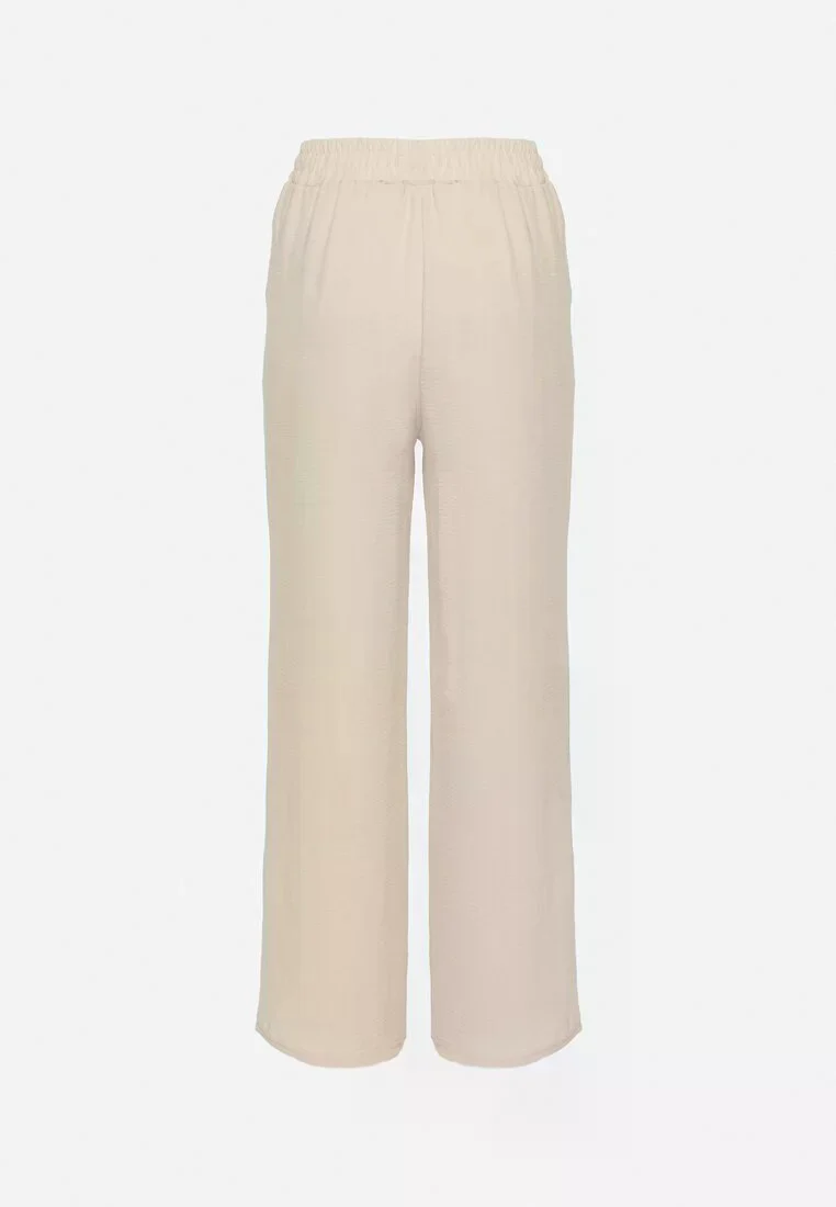 Pantalon droit fluide à nouer à la taille - Image 5
