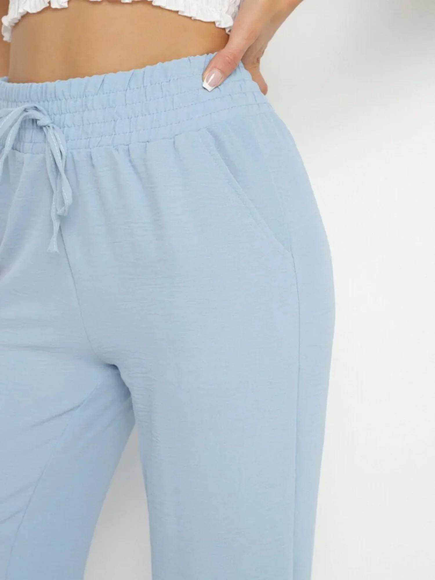 Pantalon droit fluide à taille élastique - Image 6
