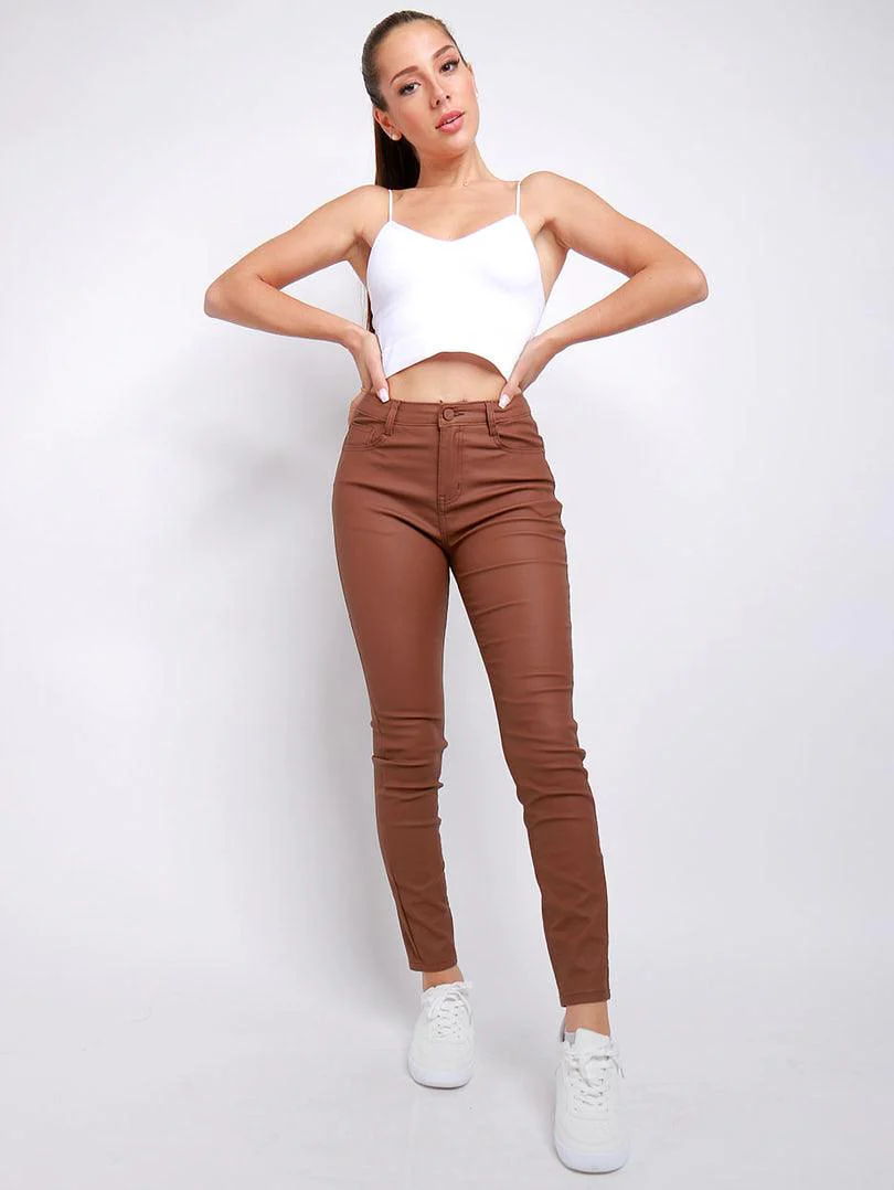 Pantalon en simili cuir