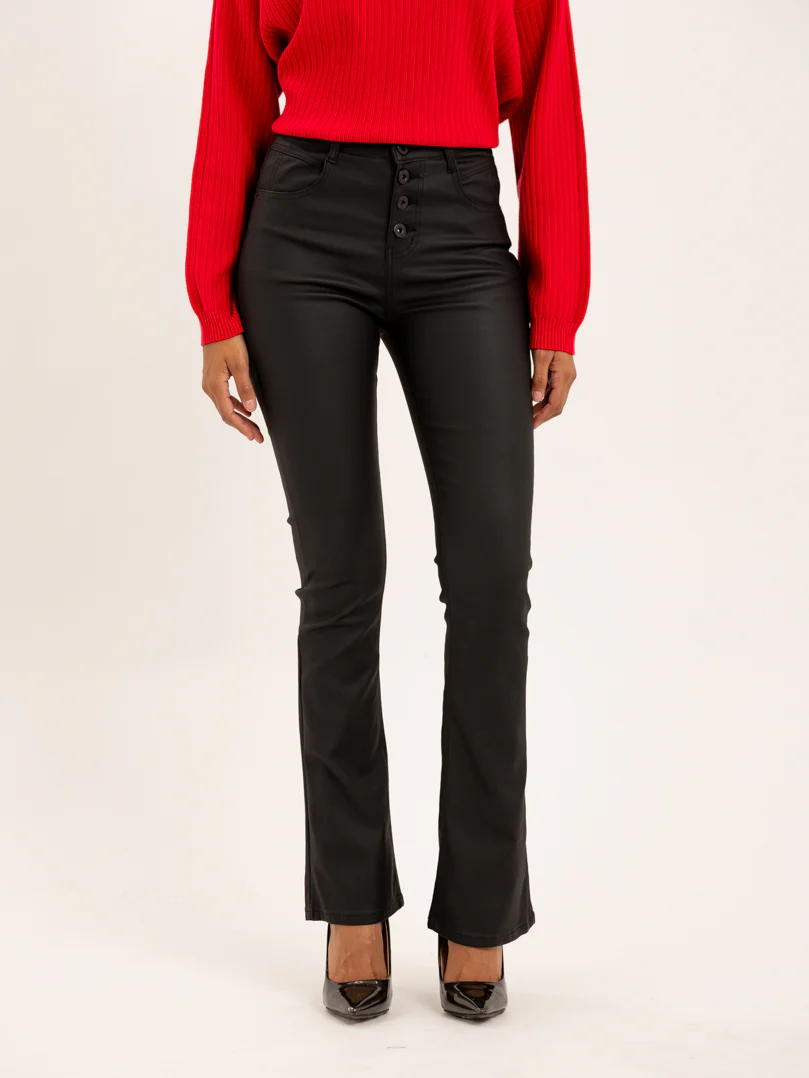 Pantalon flare en simili cuir - Image 3