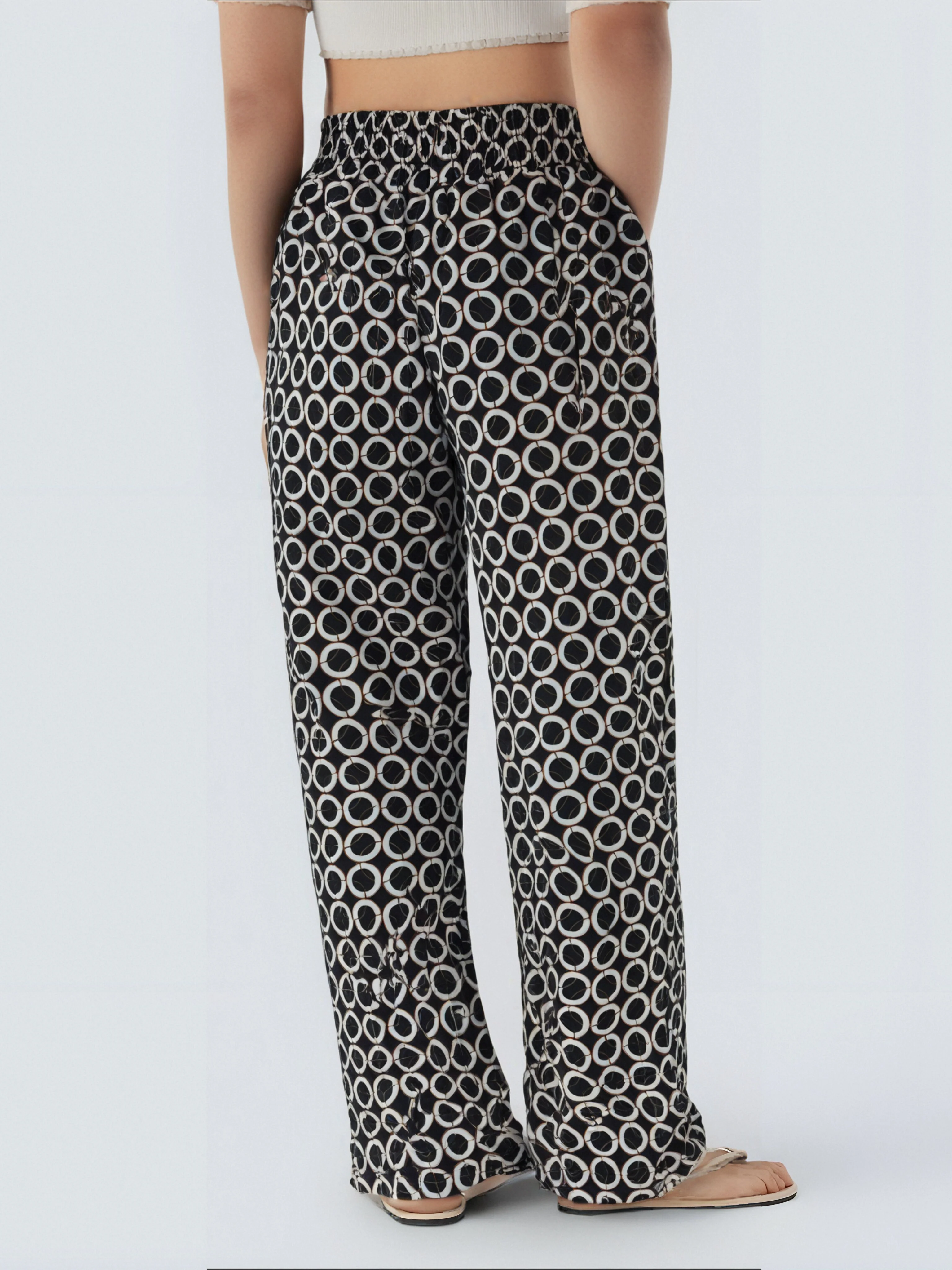 Pantalon Fluide à Motif Géométrique - Image 5