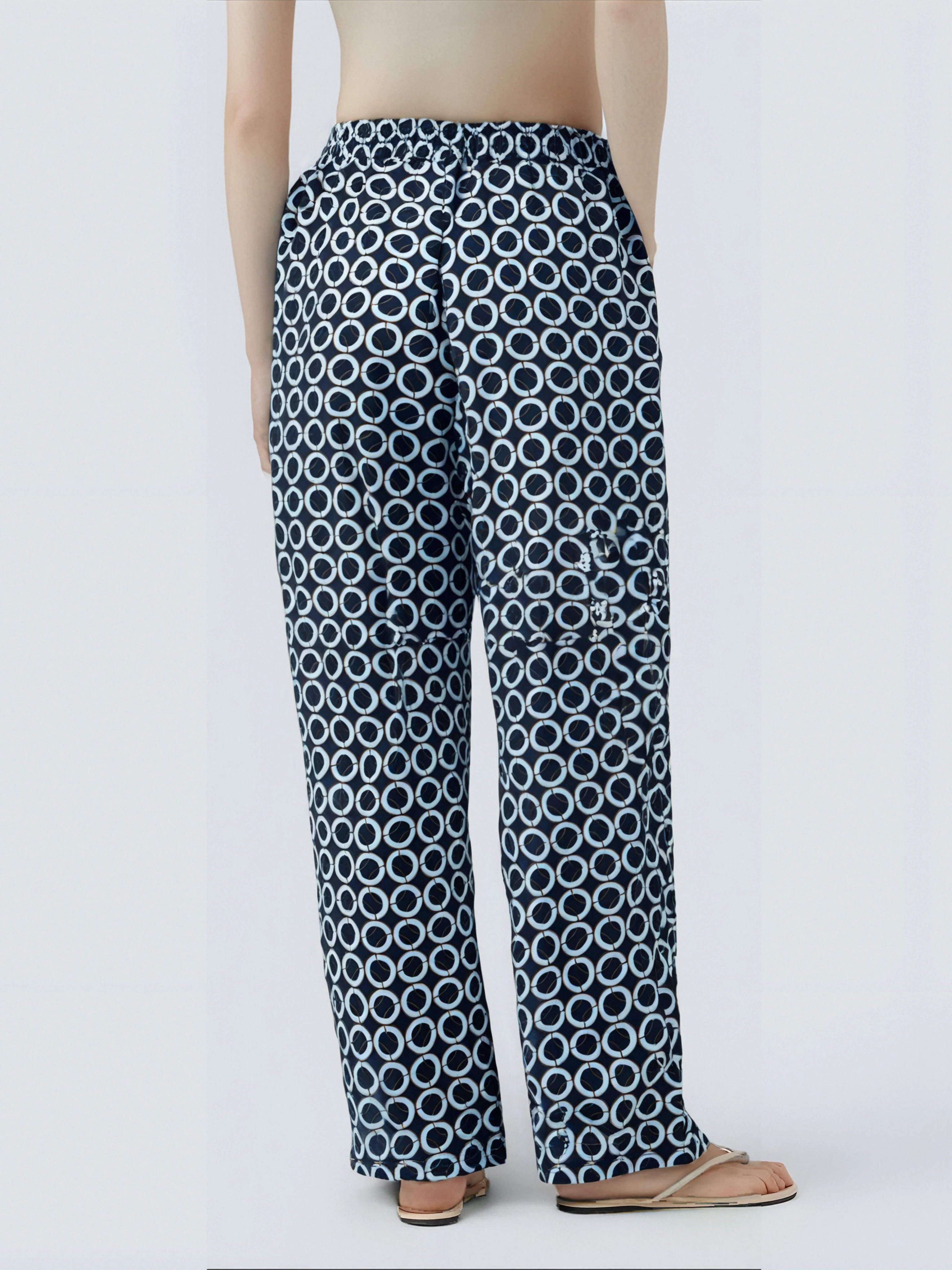 Pantalon Fluide à Motif Géométrique - Image 7